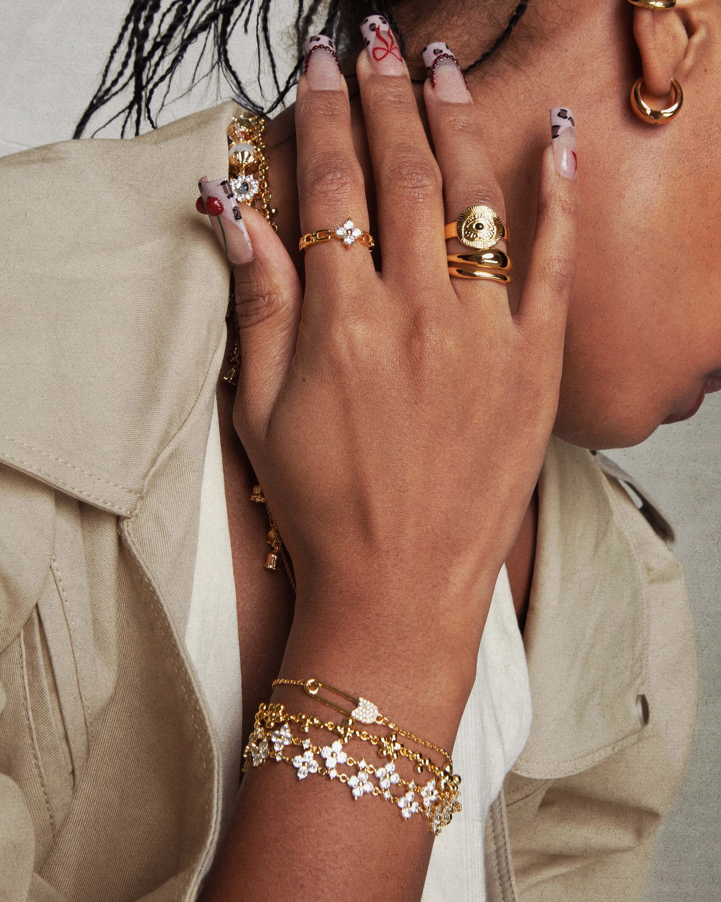 Sparkle Clover Bracelet and Ring Set sold by en route product image thumbnail 2