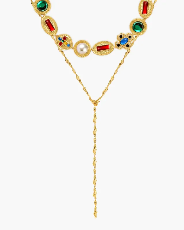 Reya Clusters Necklace Set sold by en route