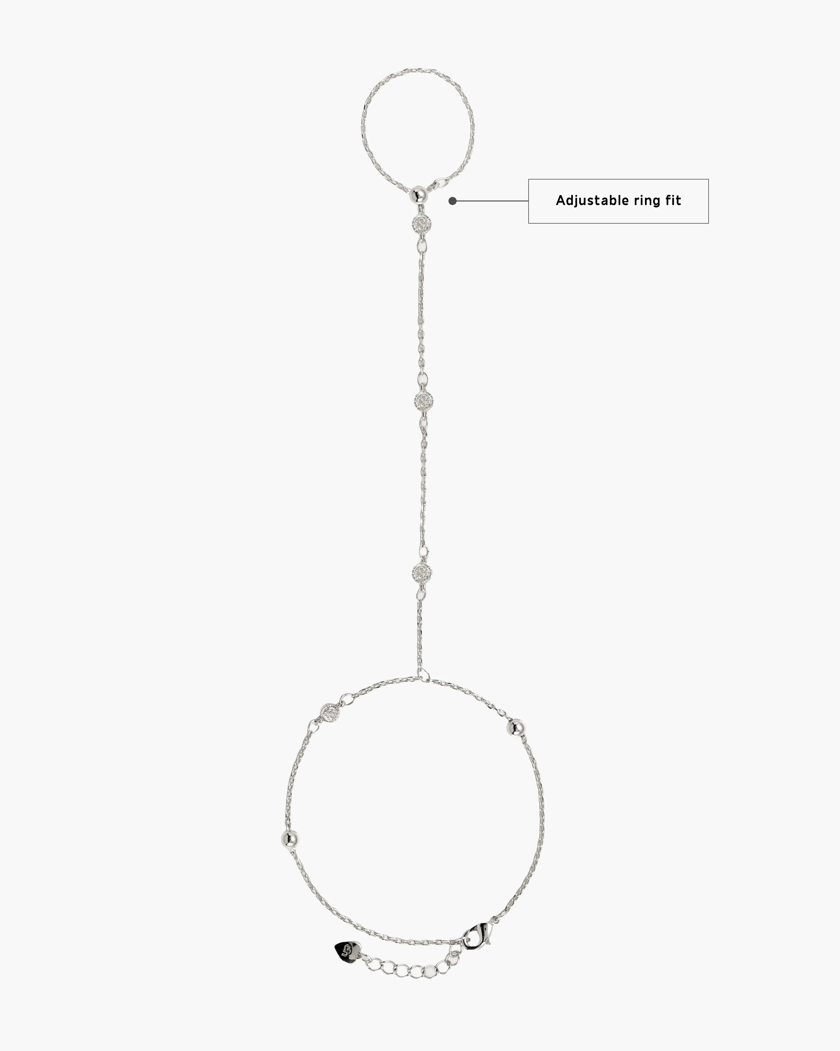 Hojas Coin Hand Chain Bracelet in Silver sold by en route product image thumbnail 5