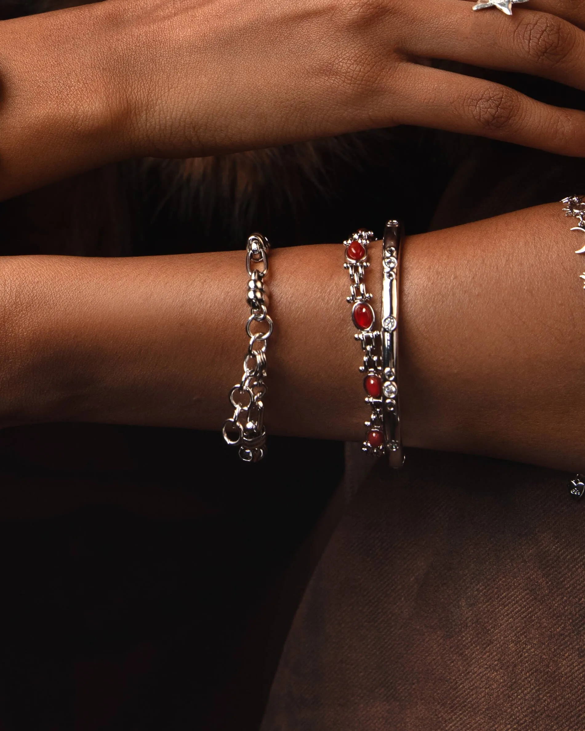 Tess's Treasure Carnelian Bracelet in Silver sold by en route product image thumbnail 2