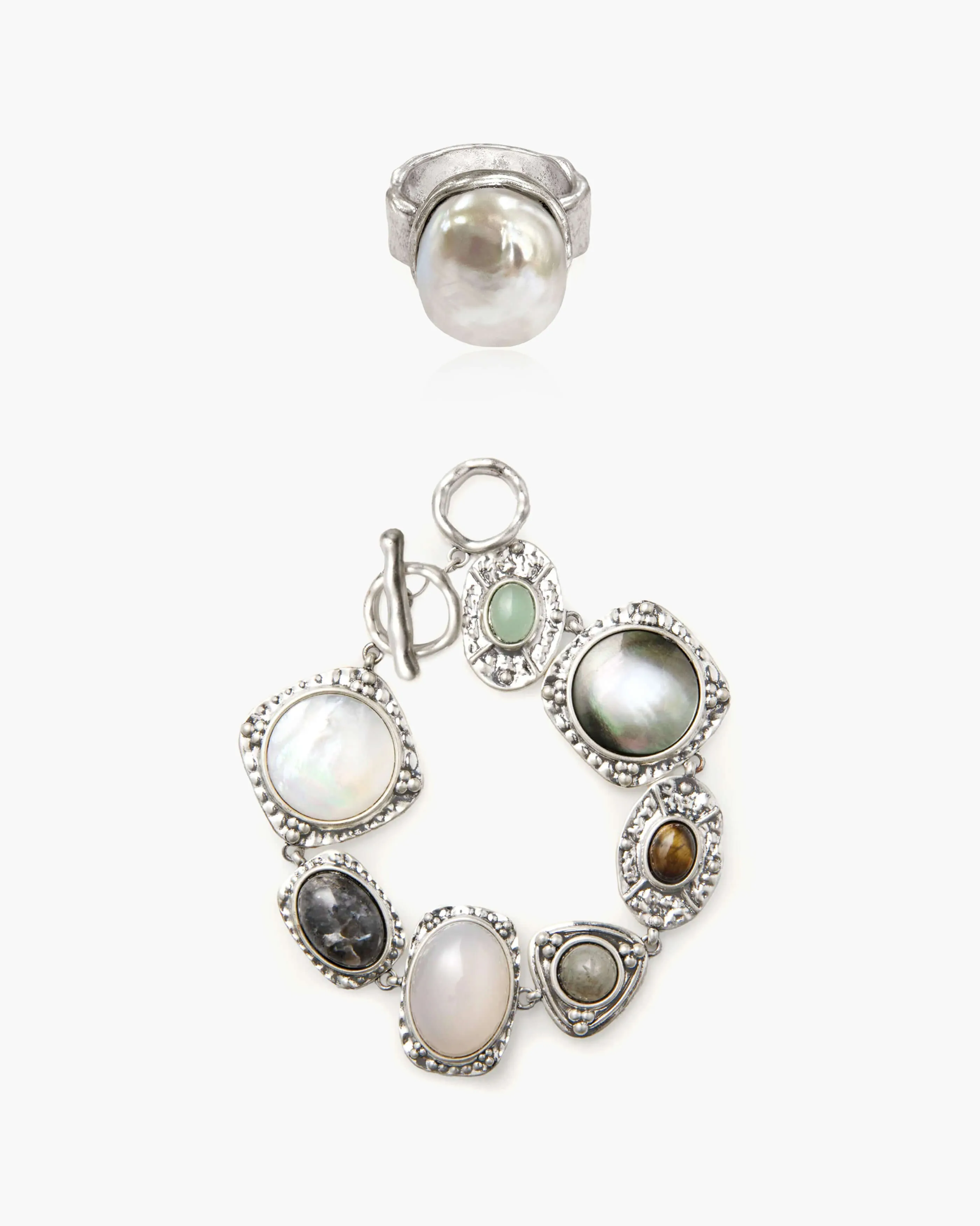 Athena Bracelet and Iris Ring Set sold by En Route Jewelry