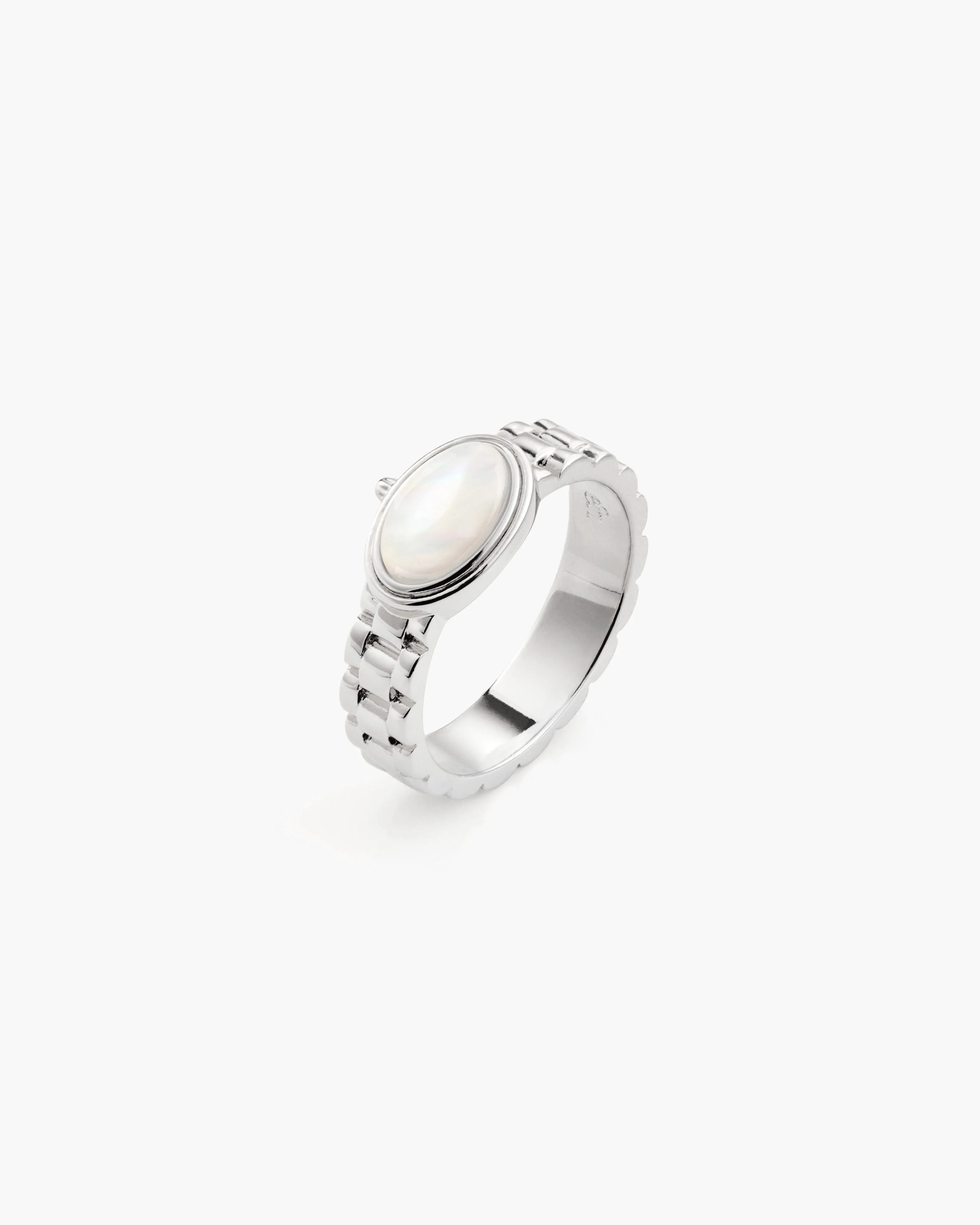 Watch Band Ring in Silver sold by En Route Jewelry product image thumbnail 3