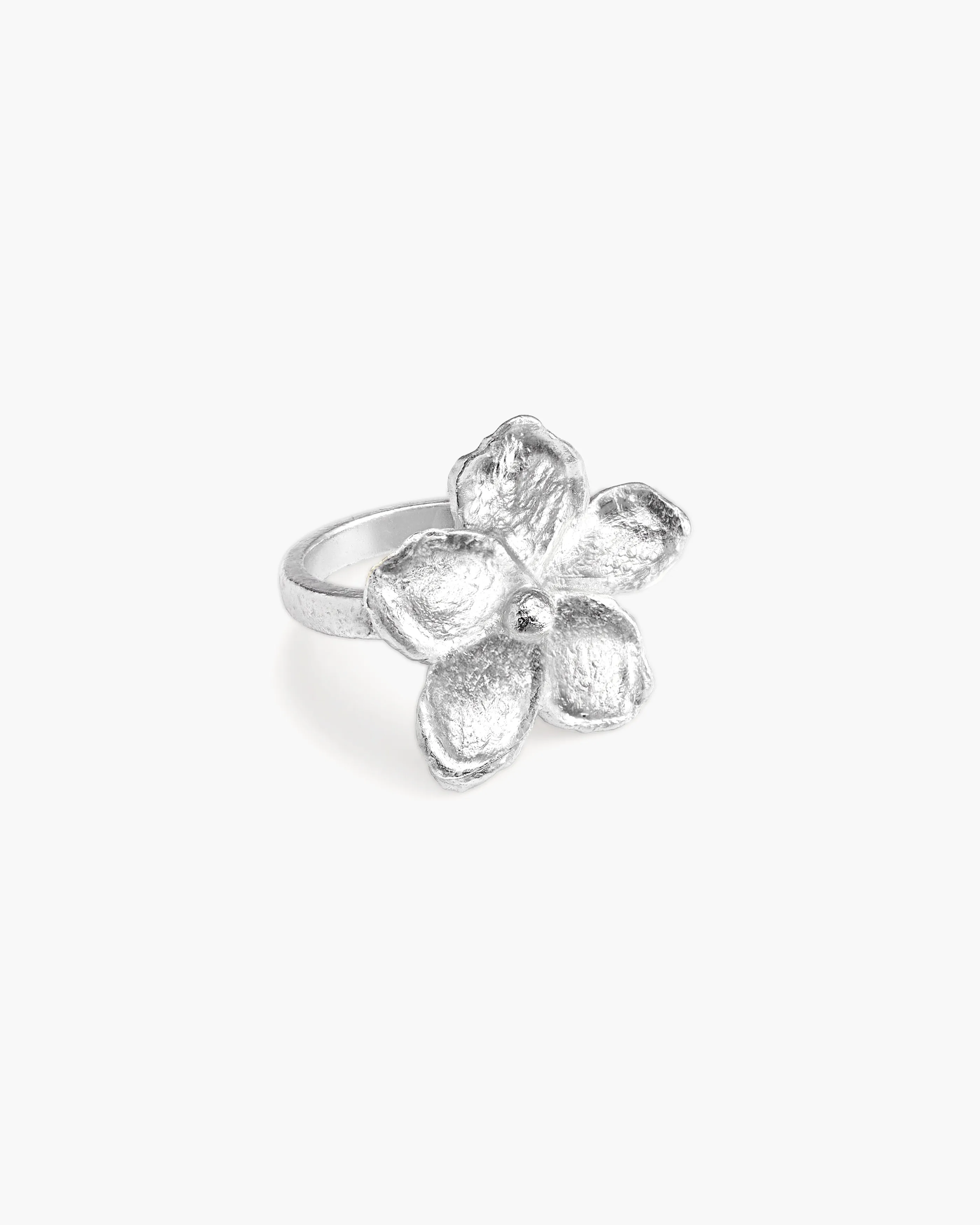 Textured Floral Ring in Silver sold by En Route Jewelry product image thumbnail 3