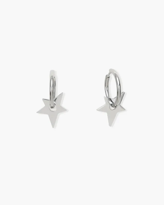 Star Earrings in Silver sold by en route
