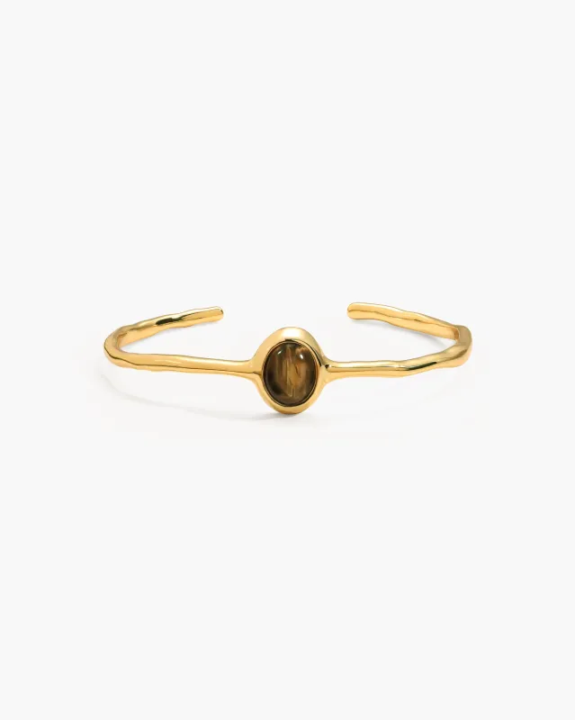 Tiger's Eye Aurora Bangle made by En Route Jewelry