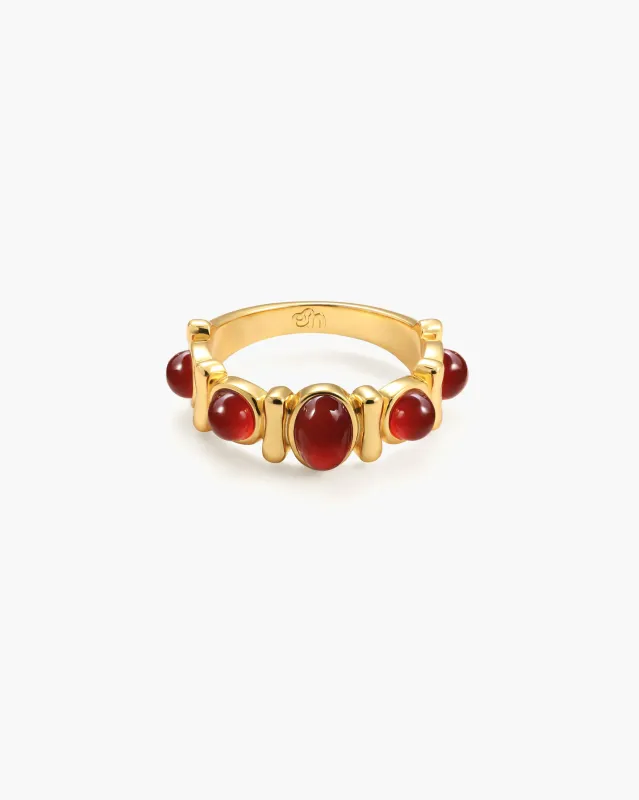 Carnelian Stone Band Ring sold by En Route Jewelry