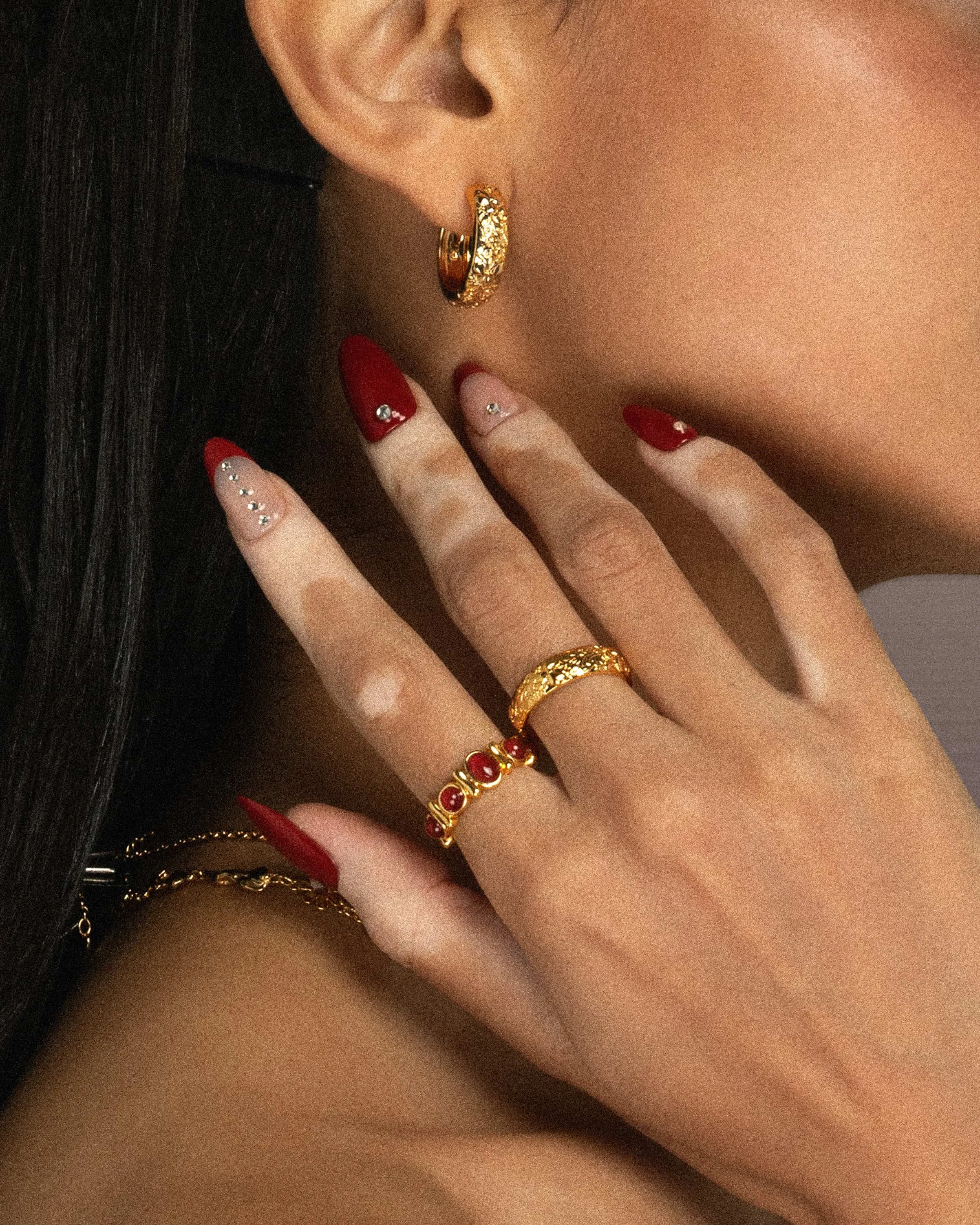 Carnelian Stone Band Ring sold by En Route Jewelry product image thumbnail 2