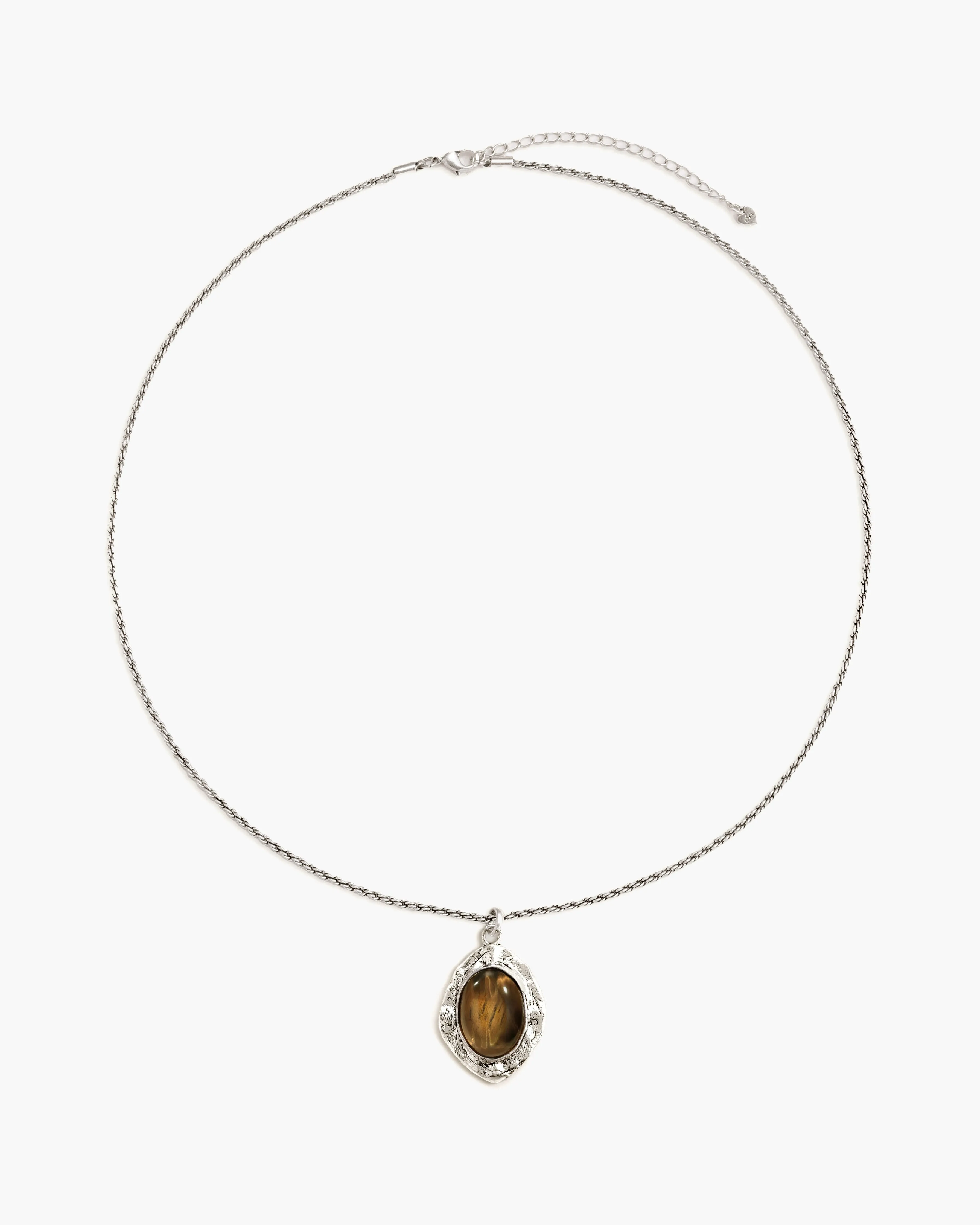 Silver Tiger's Eye Savannah Long Necklace sold by En Route Jewelry product image thumbnail 5