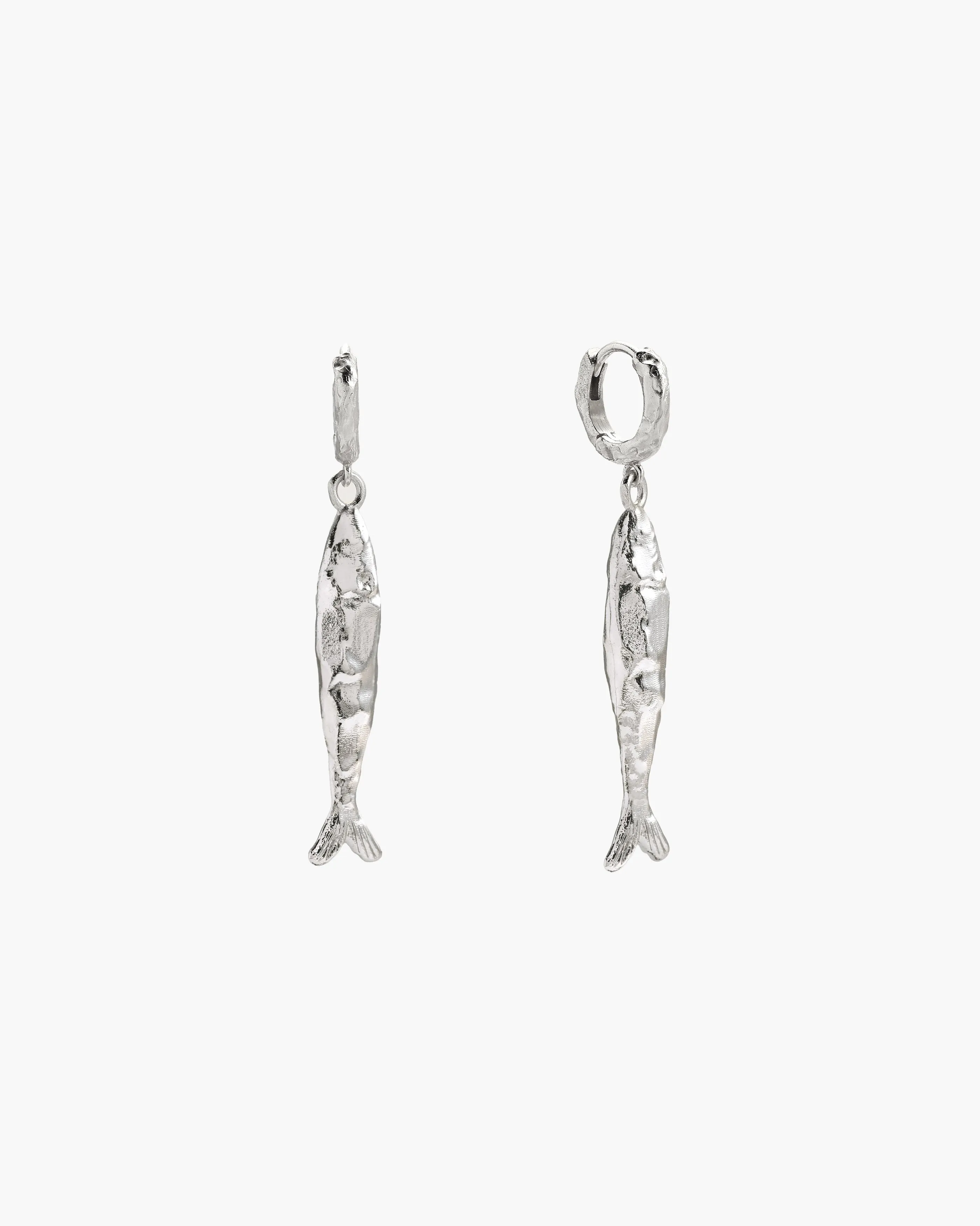 Silver Anchovy Earrings sold by En Route Jewelry