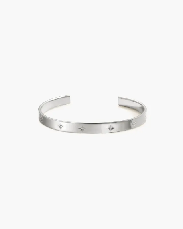 Sunset Boulevard Bangle in Silver sold by en route