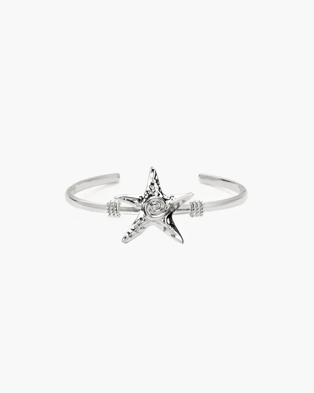 Silver Starfish Bangle sold by en route