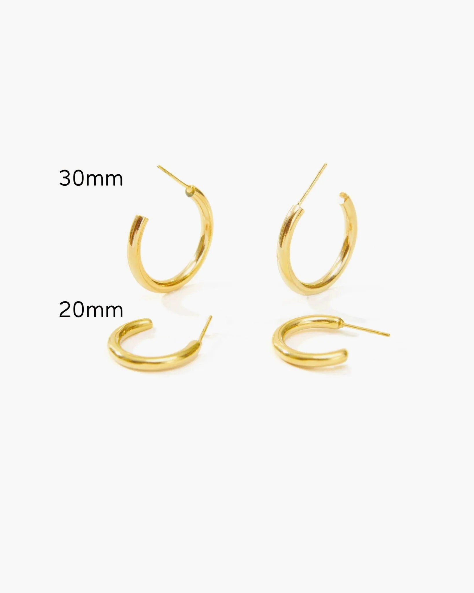 Gold 30mm Endless Hoop Earrings sold by En Route Jewelry product image thumbnail 3