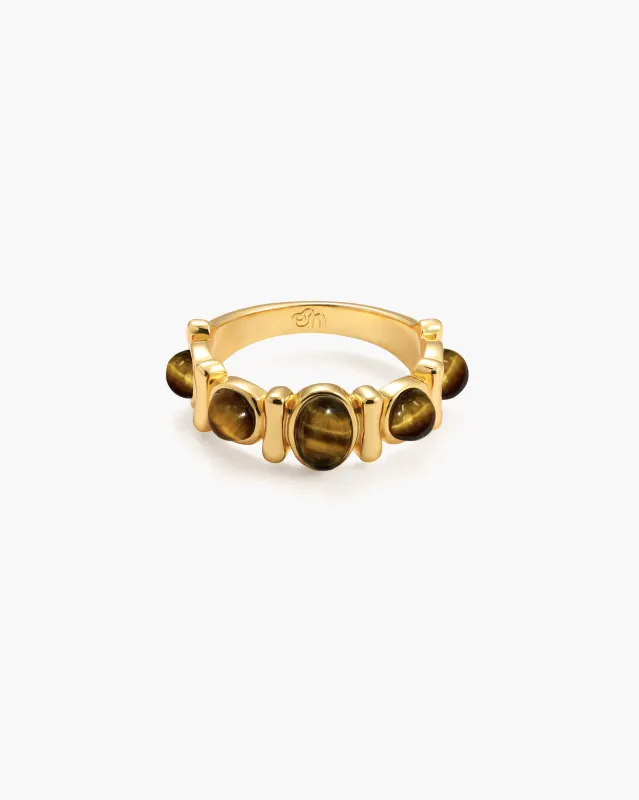 Tiger's Eye Band Ring made by En Route Jewelry