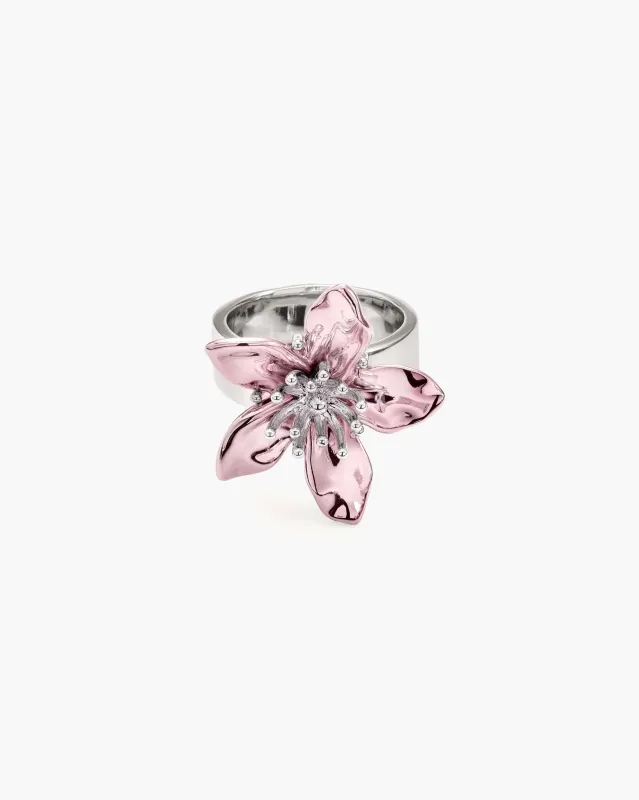Flora Ring in Electric Pink sold by en route