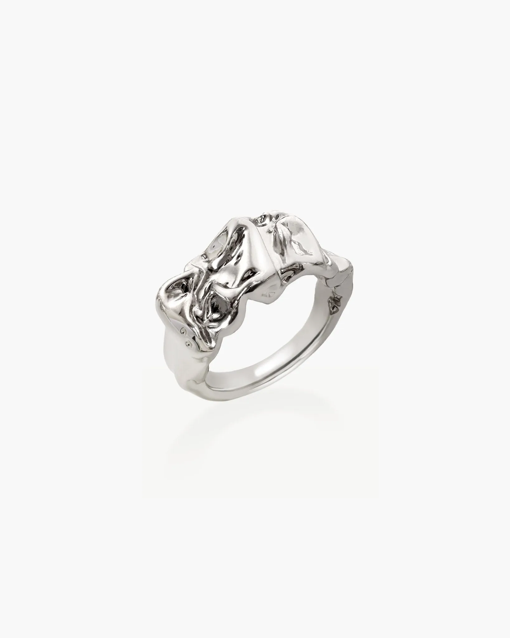 Textured Molten Ring in Silver sold by En Route Jewelry product image thumbnail 3