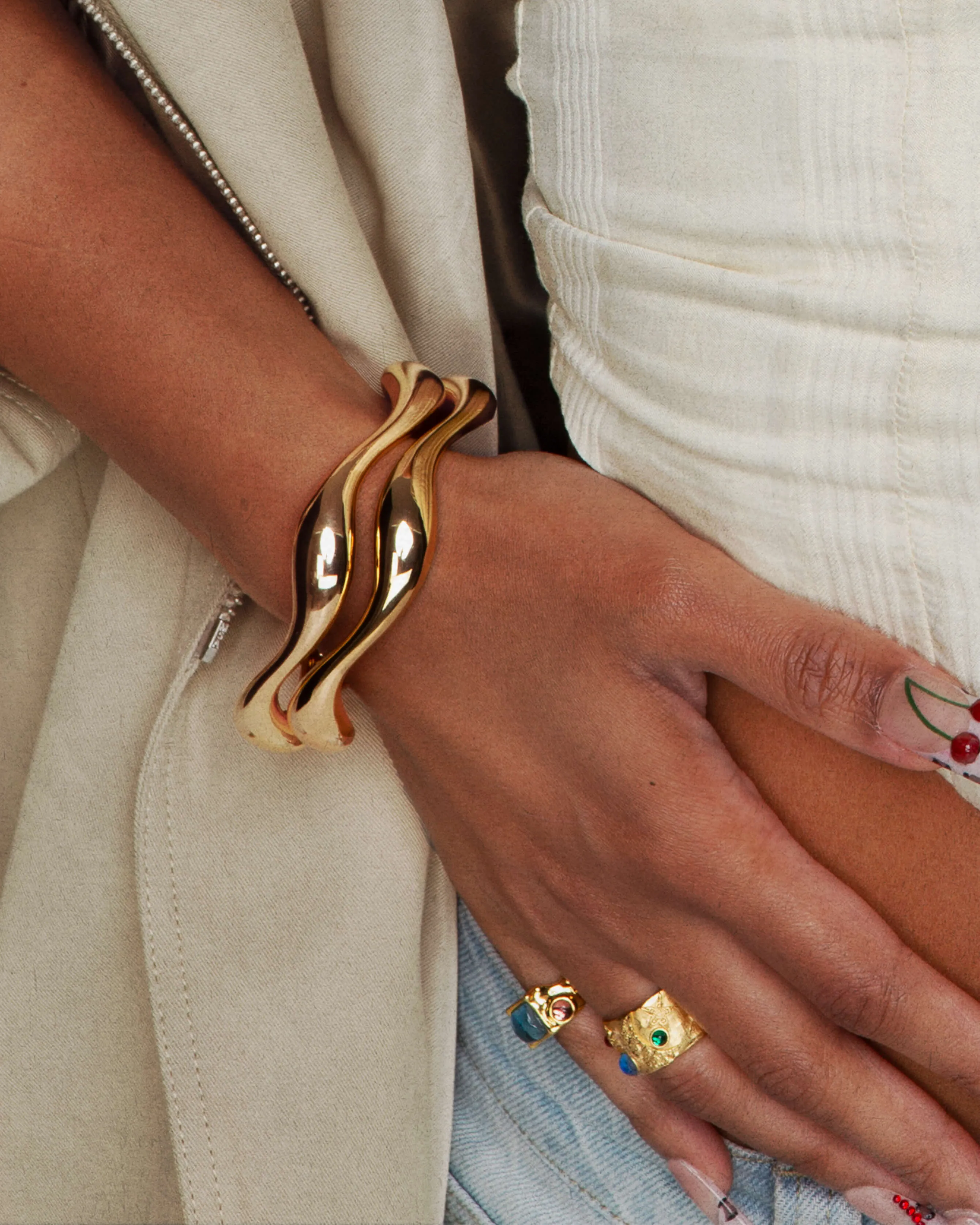 Chunky Wave Bangle sold by en route product image thumbnail 2