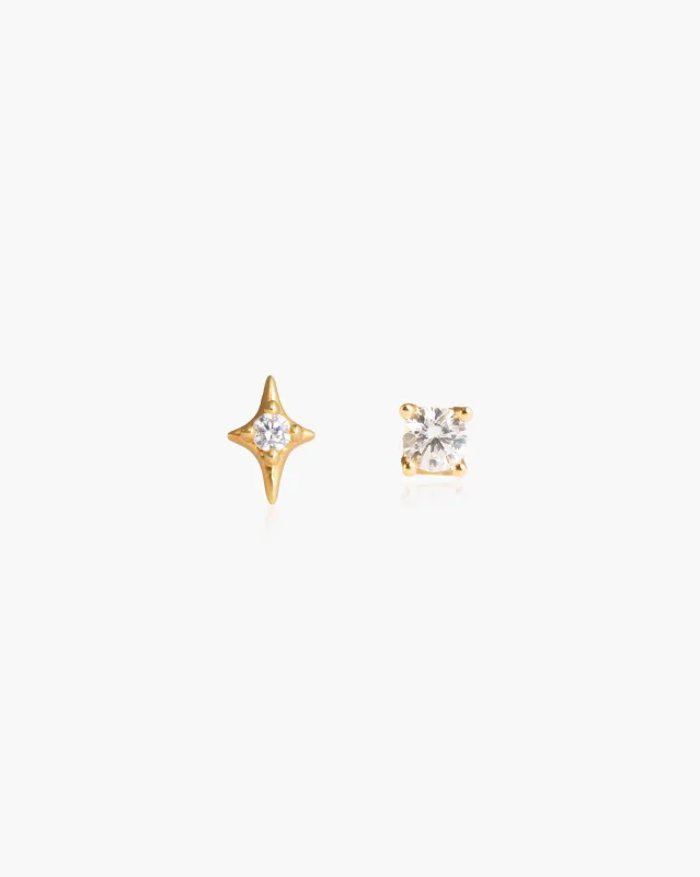 Sparkle Flat Back Helix Earring Set made by En Route Jewelry