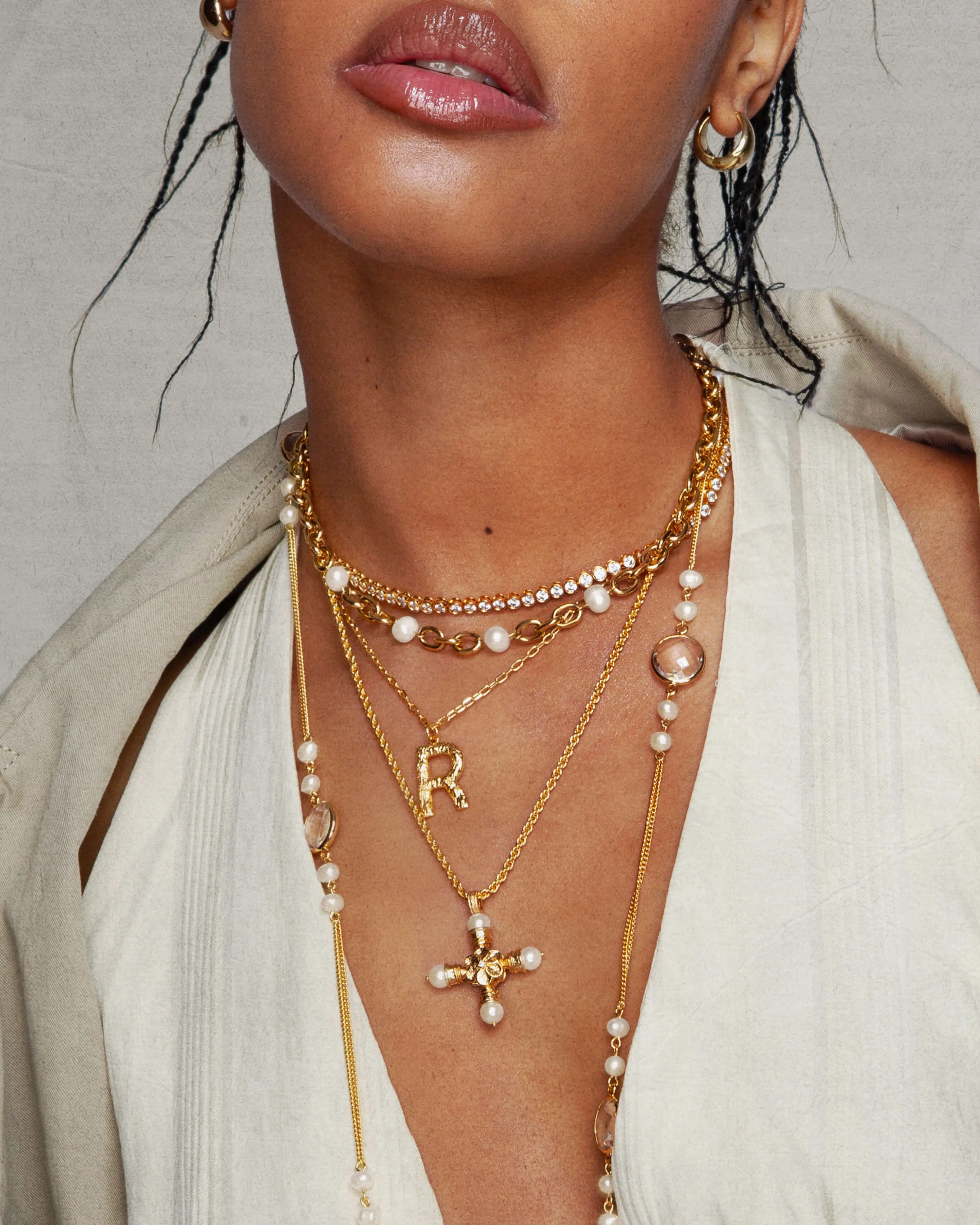 Gold Essence Pearl Necklace sold by En Route Jewelry product image thumbnail 4