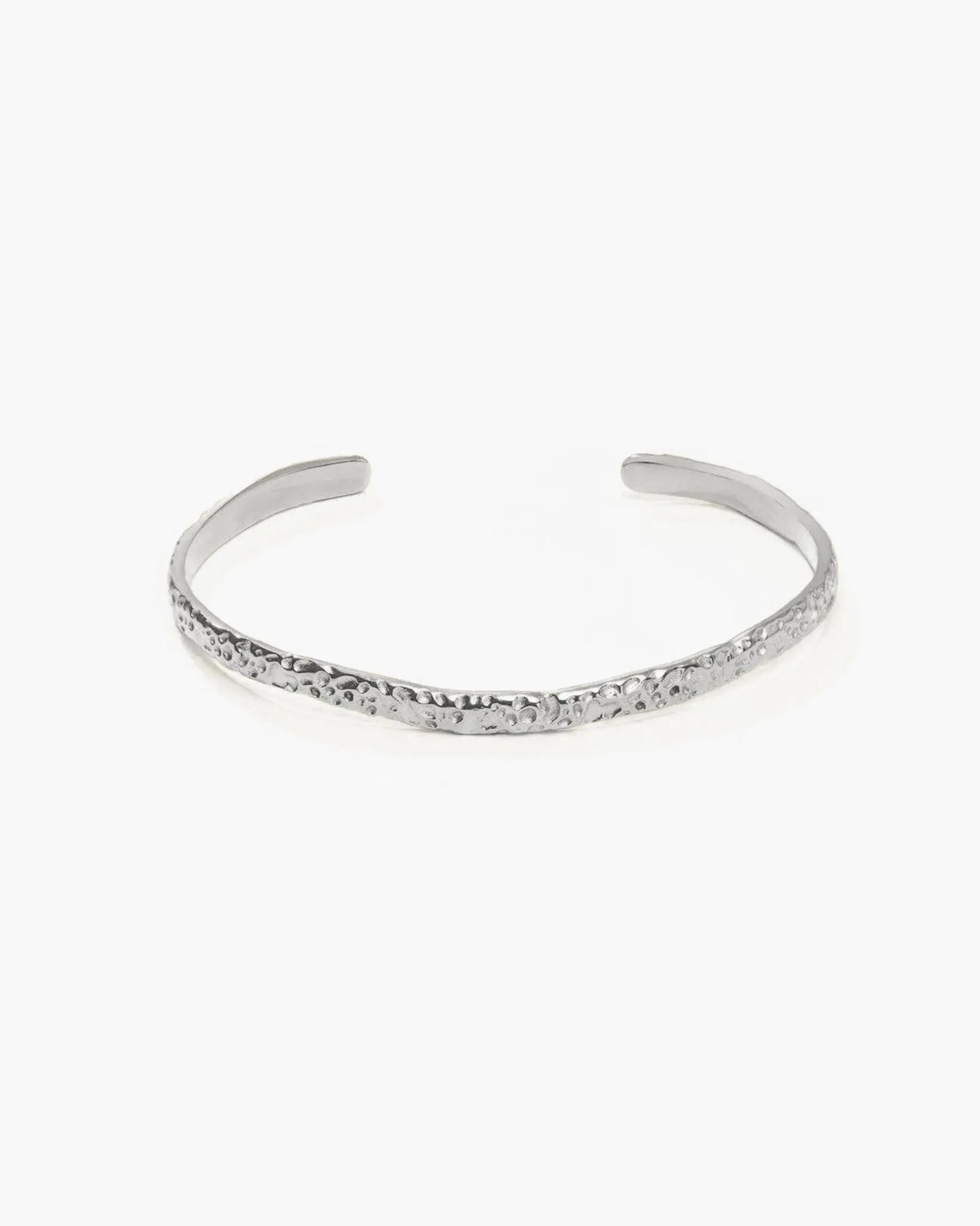 Silver Textured Bangle sold by en route