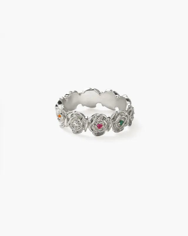 Daisy Rose Ring in Silver made by En Route Jewelry