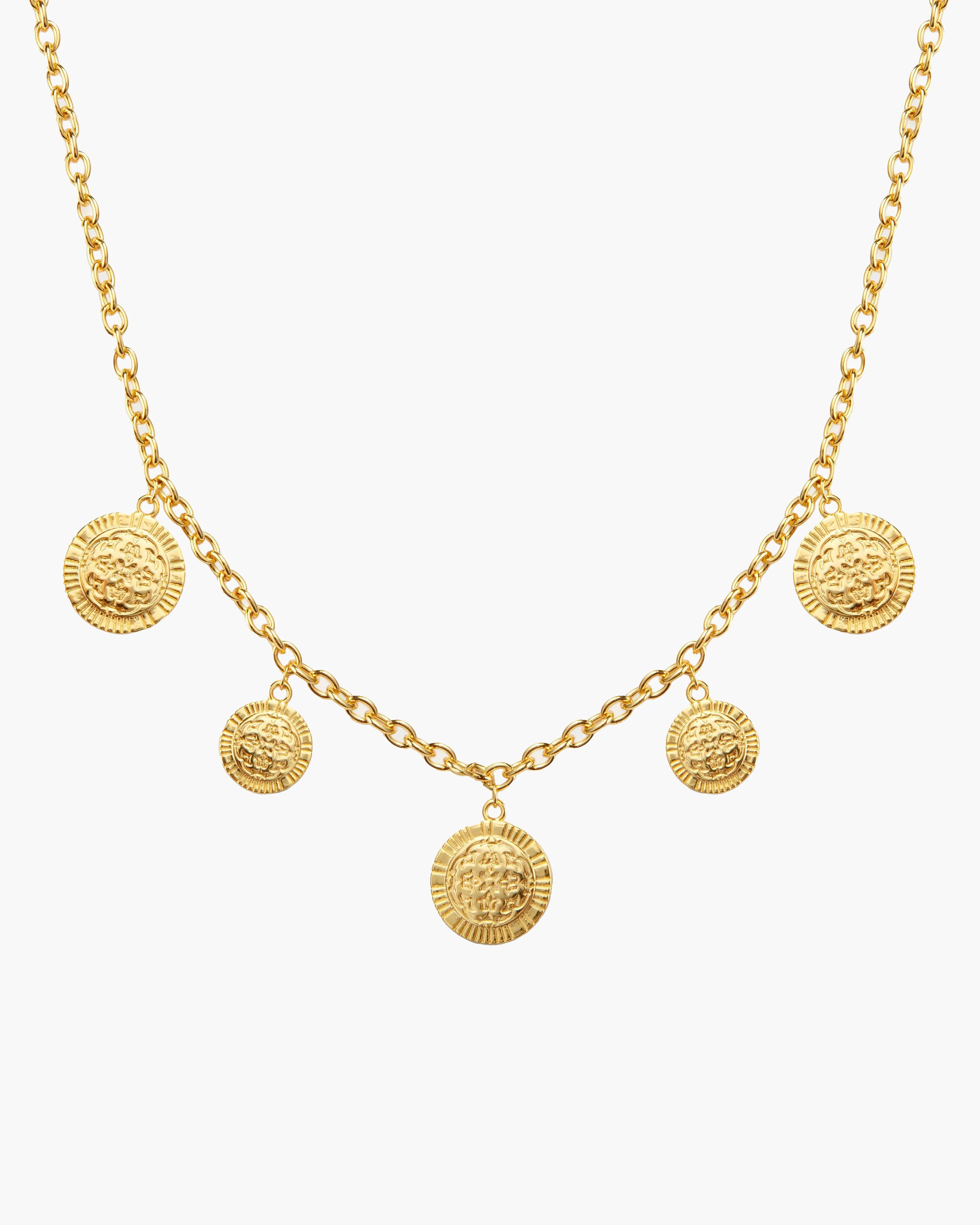 Golden Hojas Necklace sold by En Route Jewelry