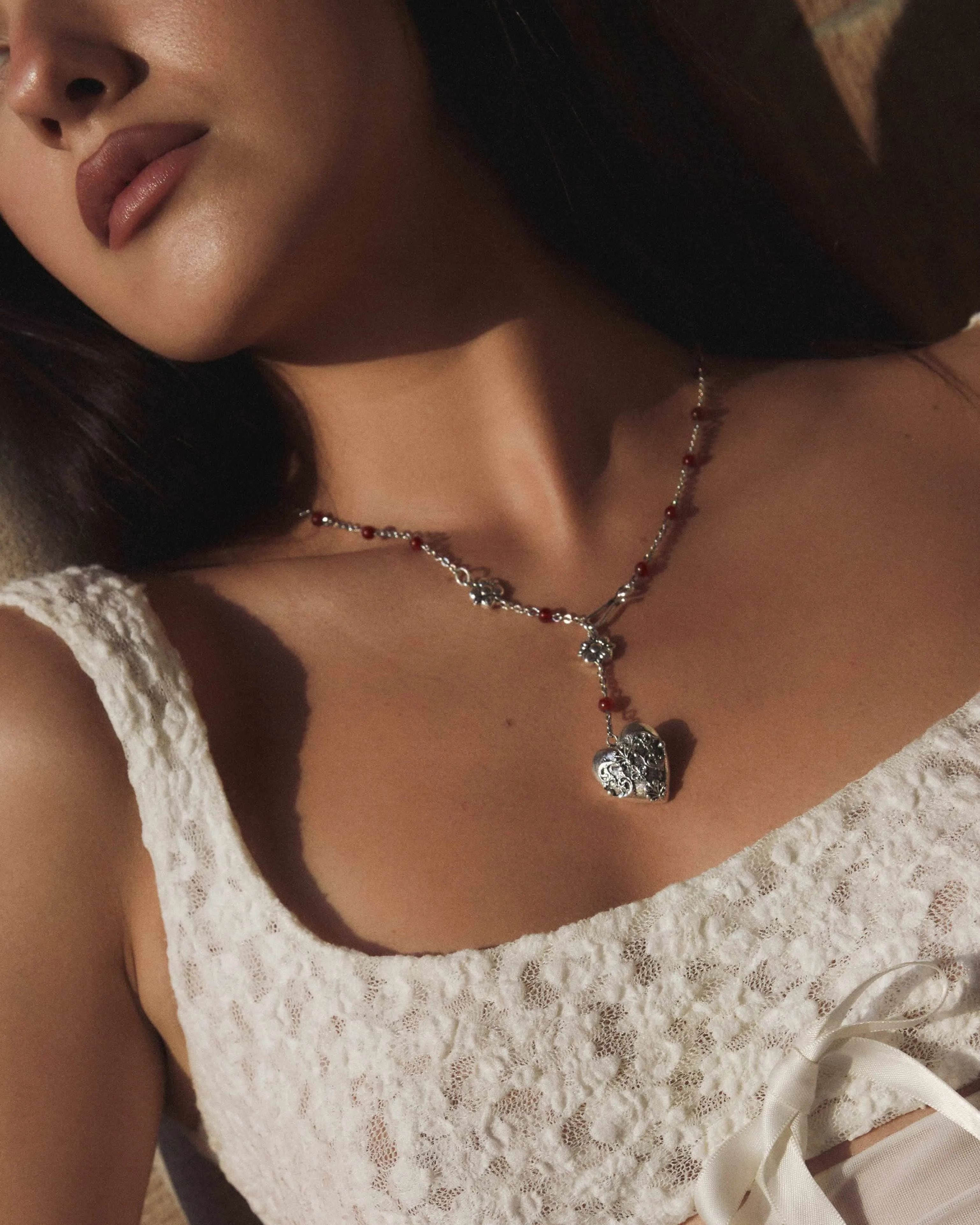 Carnelian Veil Lariat Necklace sold by en route product image thumbnail 2