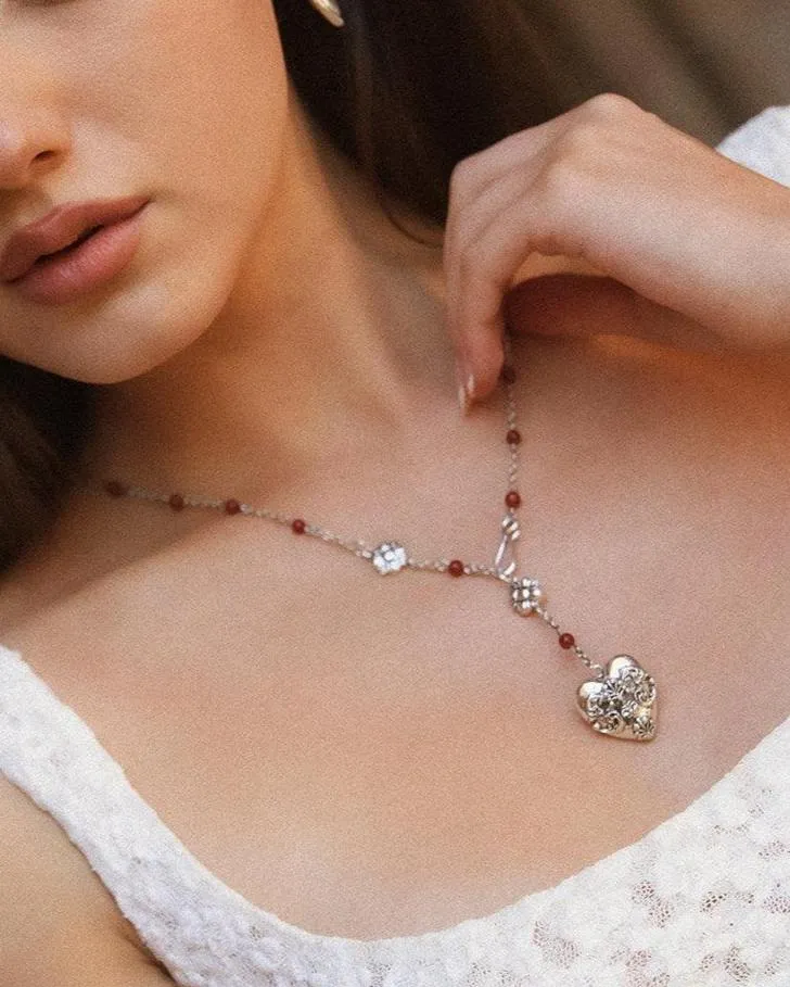 Carnelian Veil Lariat Necklace sold by en route product image thumbnail 4