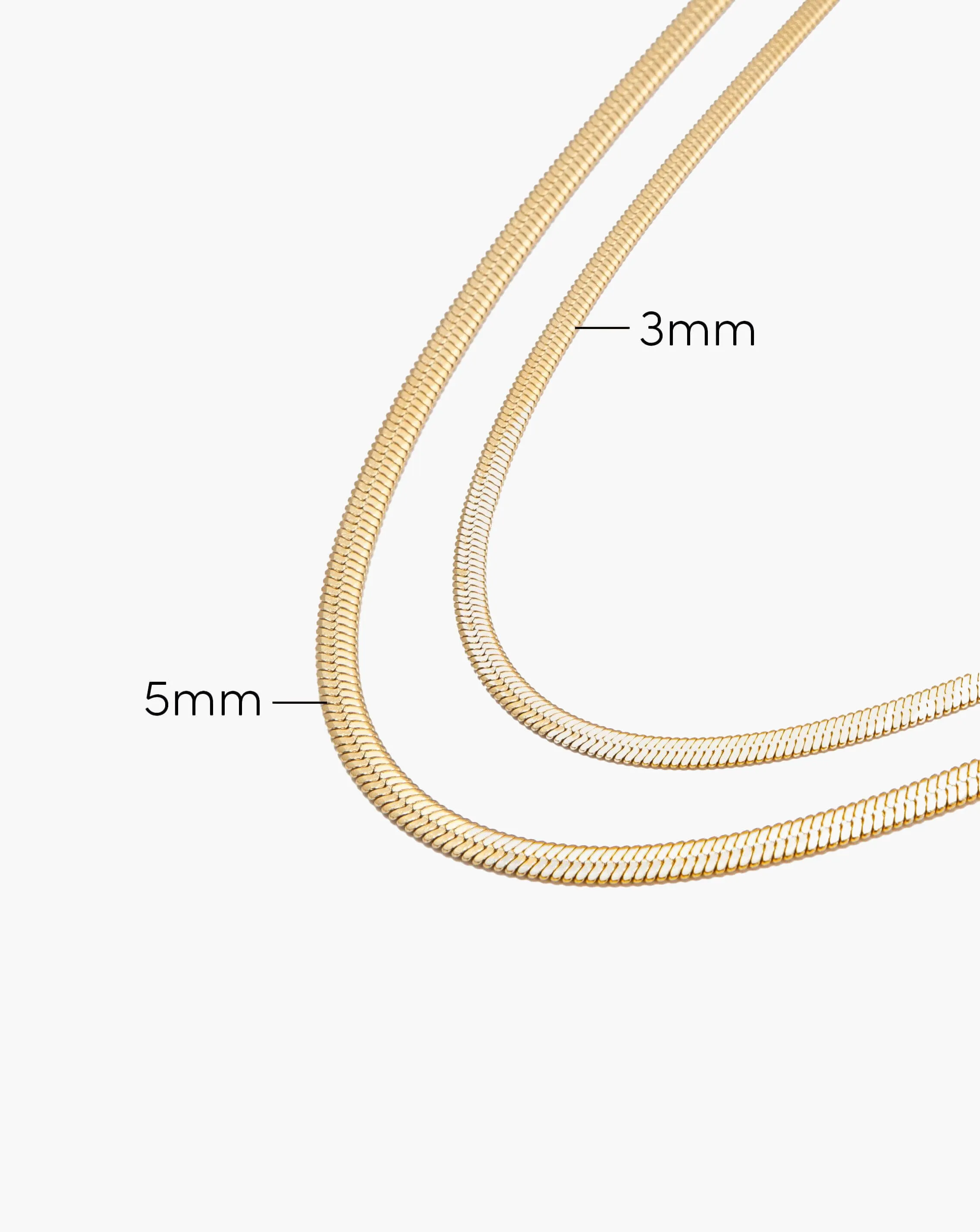 5mm Herringbone Chain Necklace sold by En Route Jewelry product image thumbnail 5