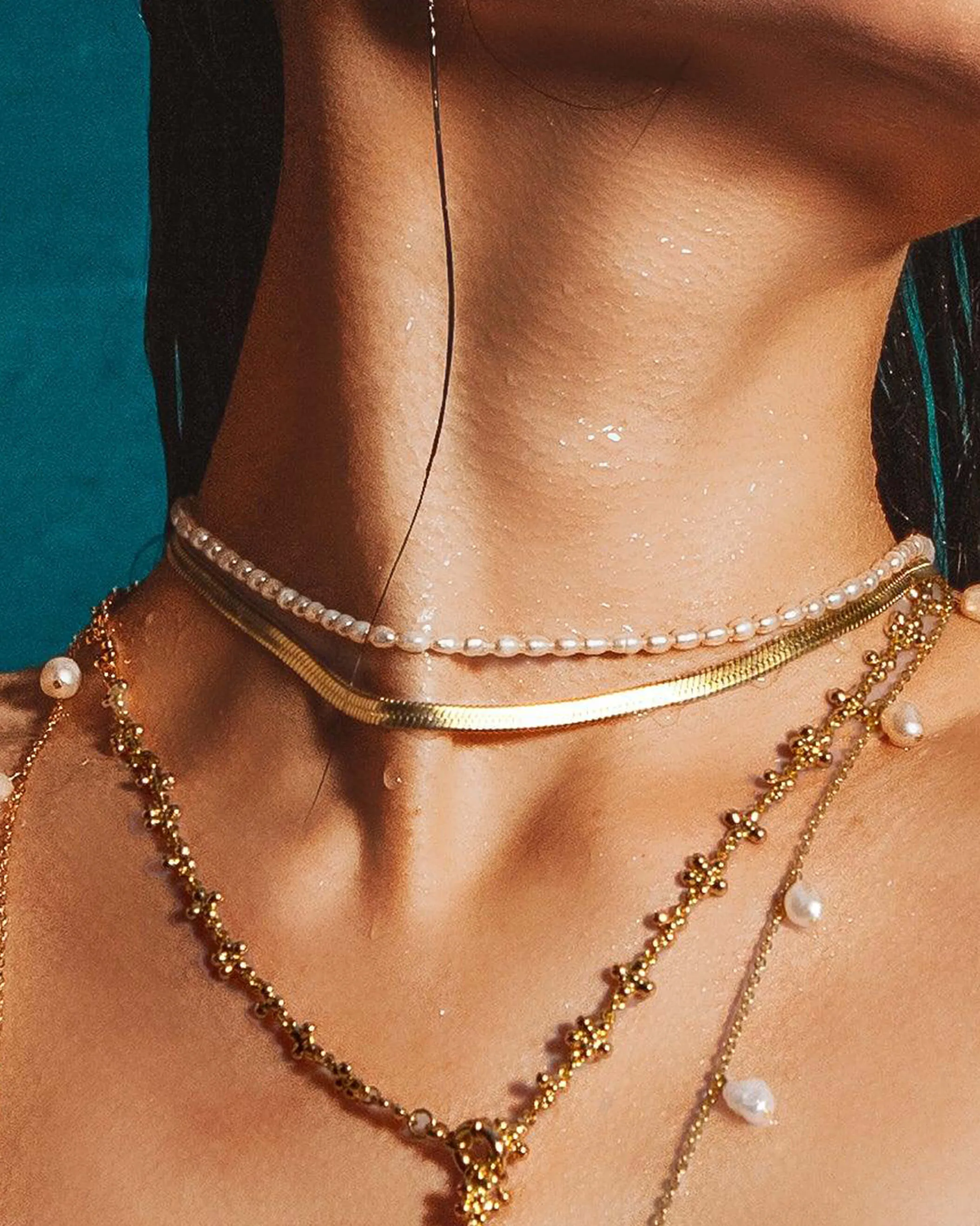 5mm Herringbone Chain Necklace sold by En Route Jewelry product image thumbnail 2