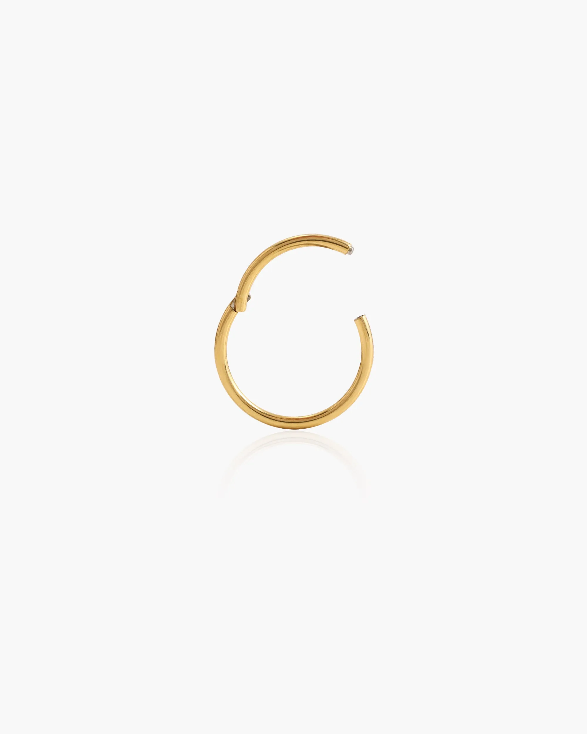 Single Mini Hoop Helix Earring in Gold sold by En Route Jewelry product image thumbnail 3