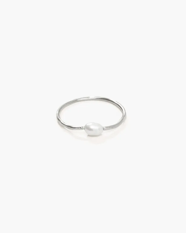Thalassa Pearl Ring in Silver sold by En Route Jewelry