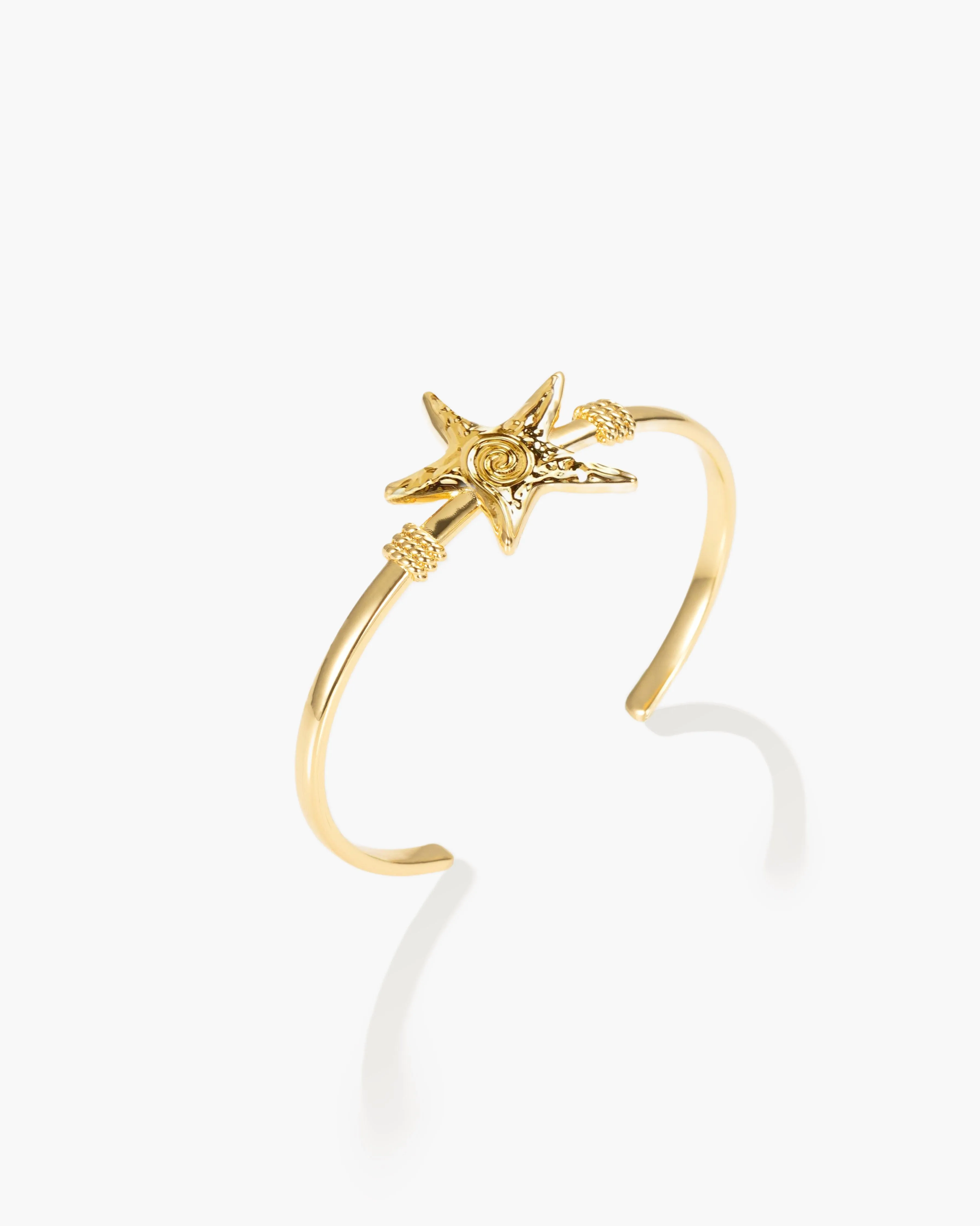 Gold Starfish Bangle sold by En Route Jewelry product image thumbnail 3