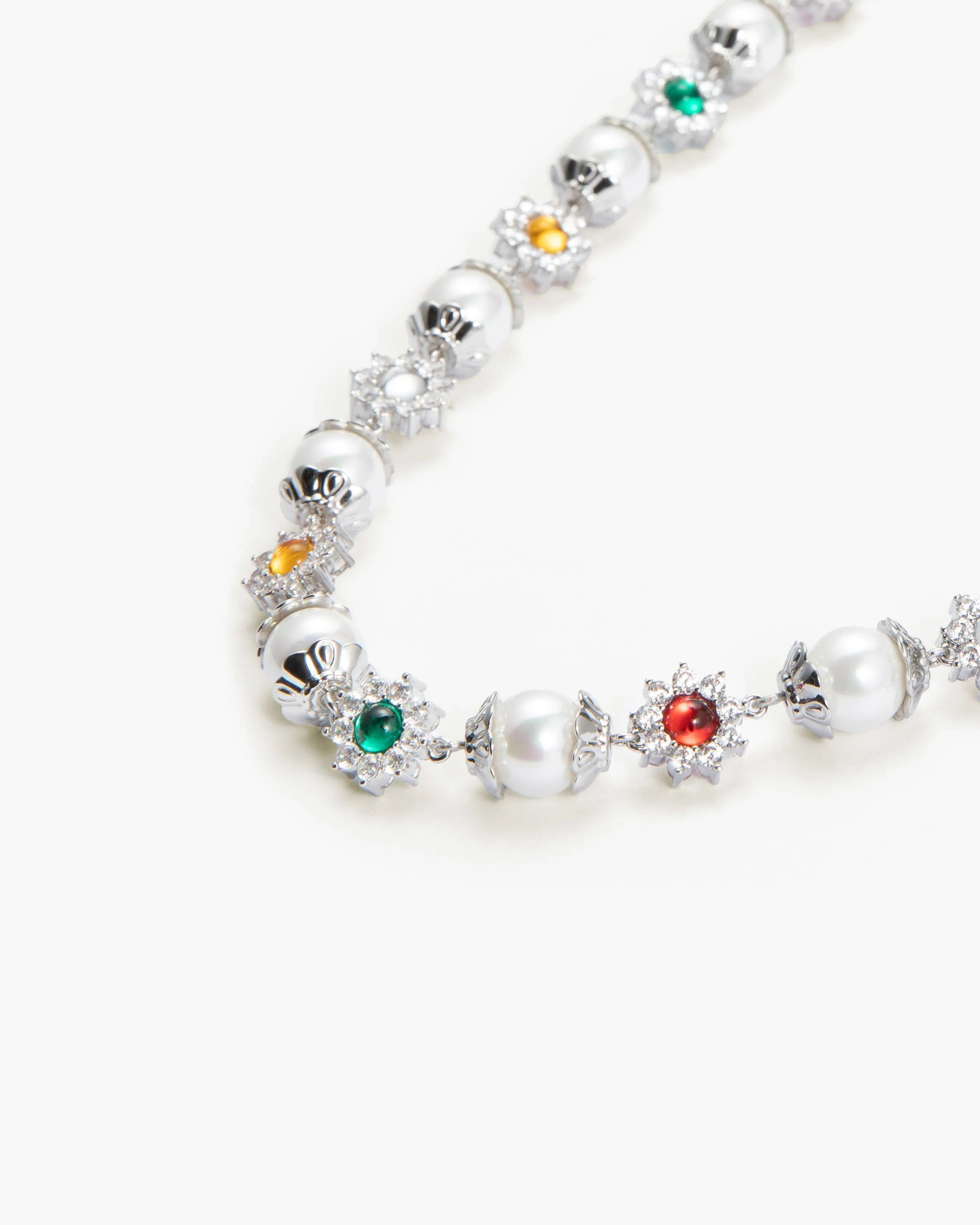 Daisy Pearl Necklace in Silver sold by En Route Jewelry product image thumbnail 3