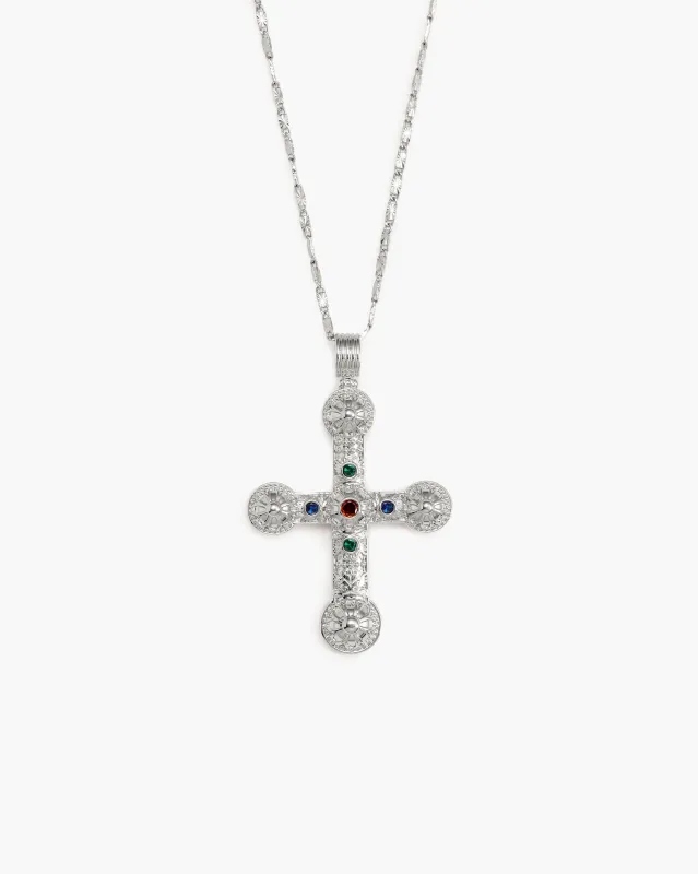 XL Cross Chain in Silver made by En Route Jewelry