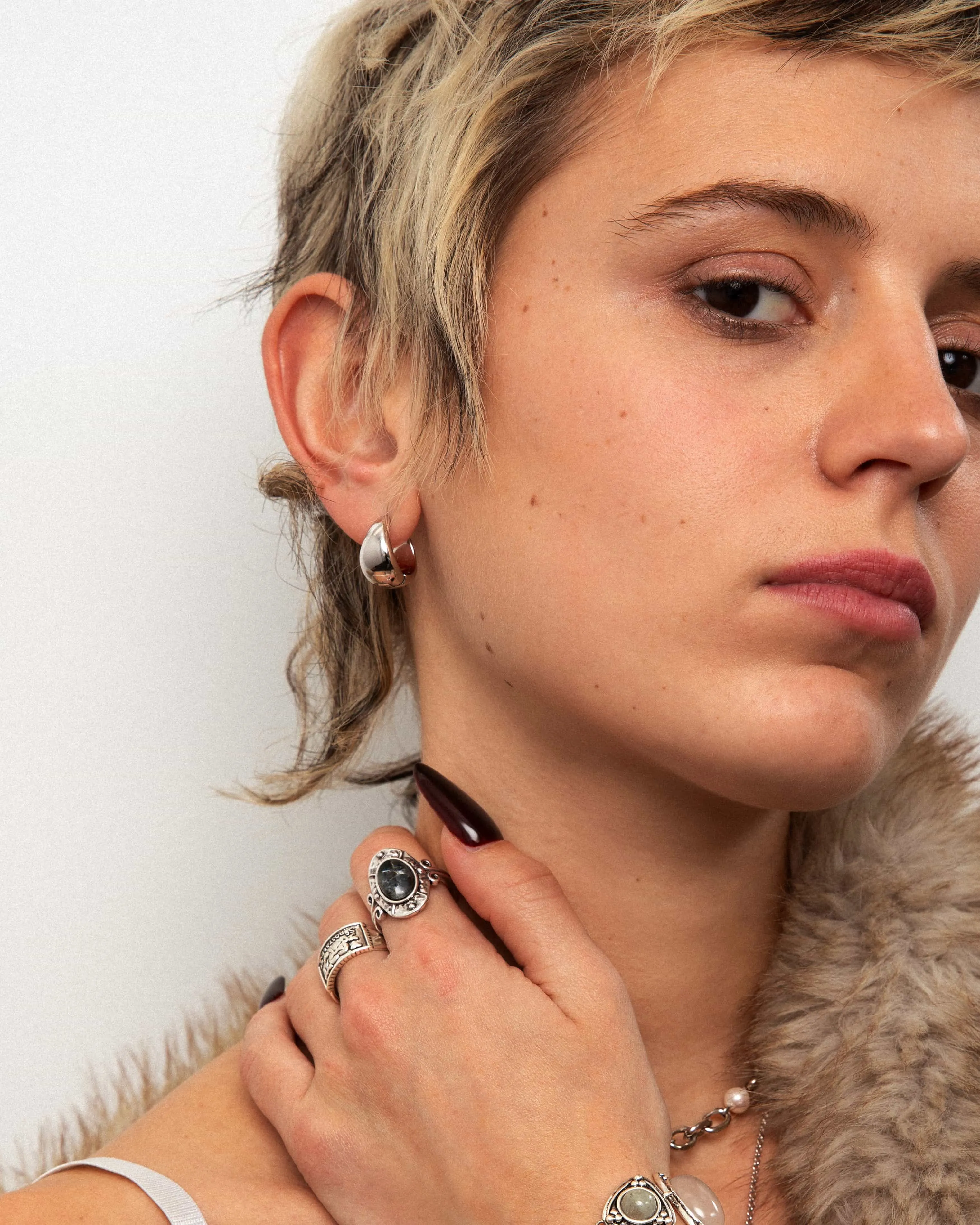 Silver Waterdrop Earrings sold by En Route Jewelry product image thumbnail 4