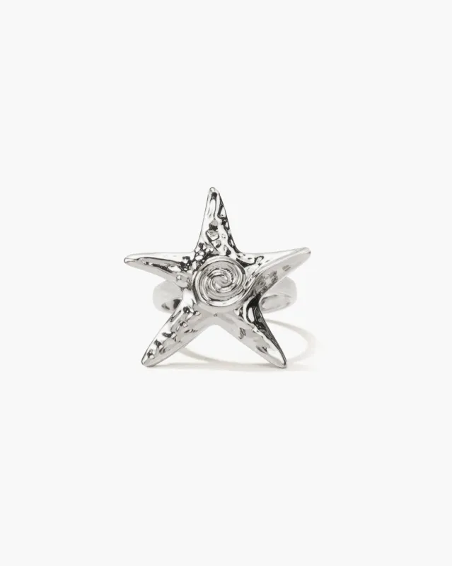 Silver Starfish Ring sold by En Route Jewelry