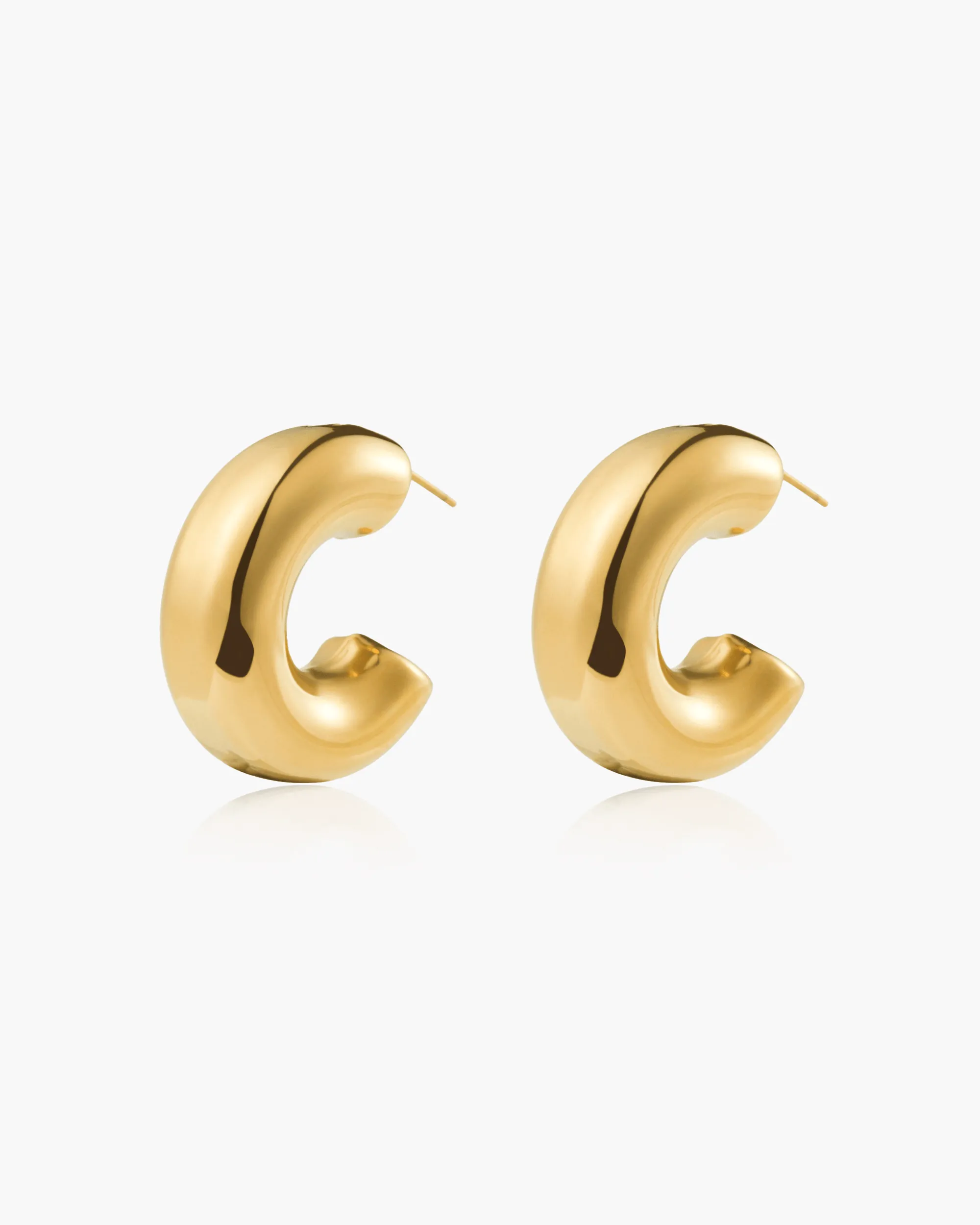 Chunky Hoop Earrings in Silver sold by En Route Jewelry product image thumbnail 3