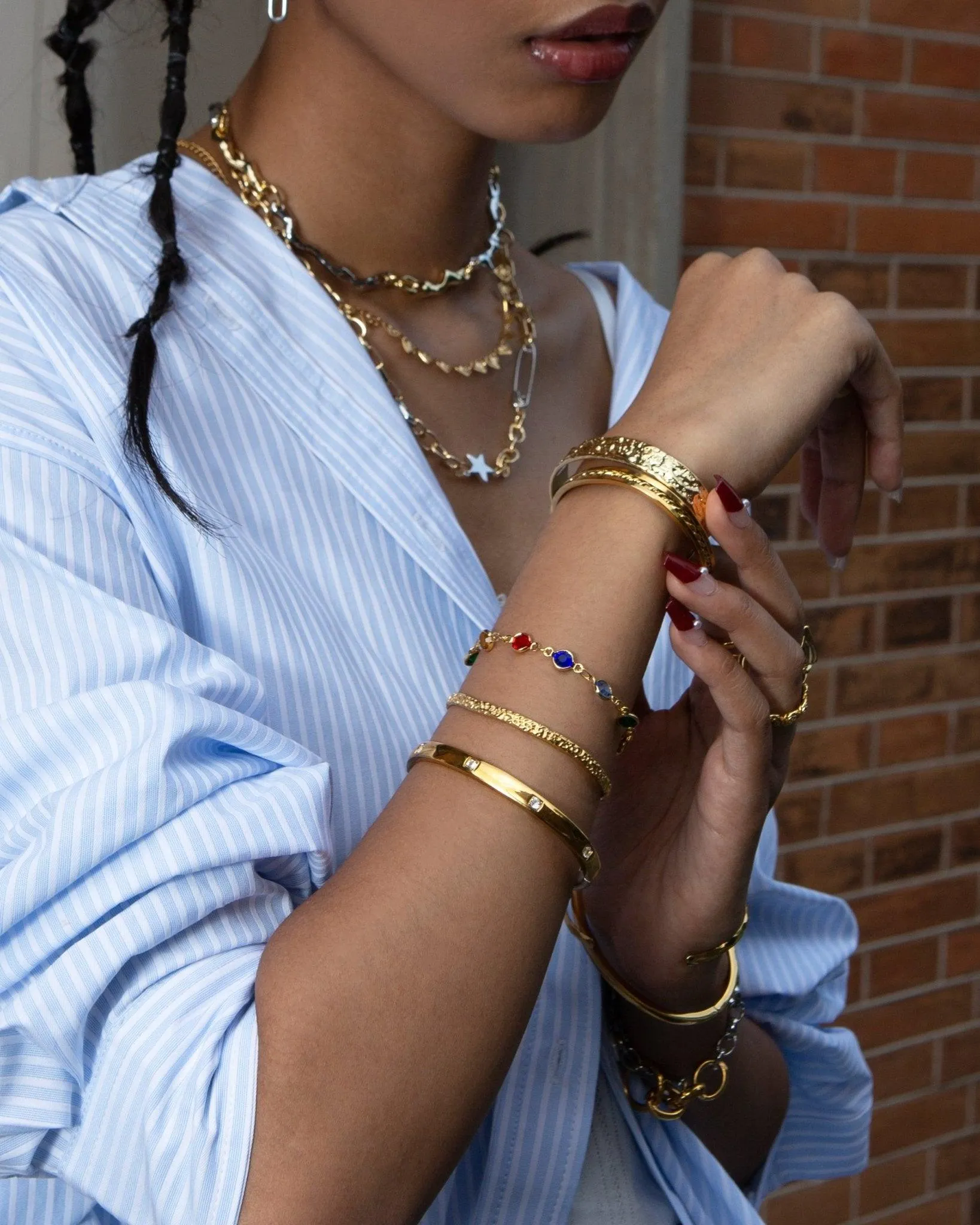 Gold Textured Bangle sold by en route product image thumbnail 4