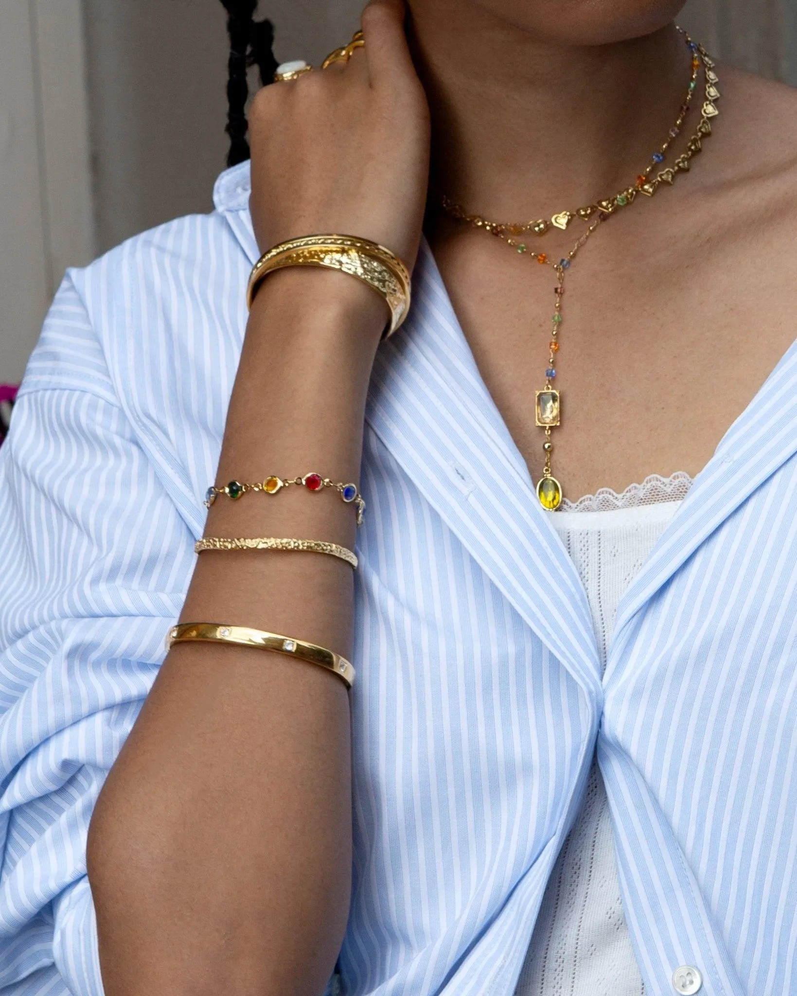 Gold Textured Bangle sold by en route product image thumbnail 2