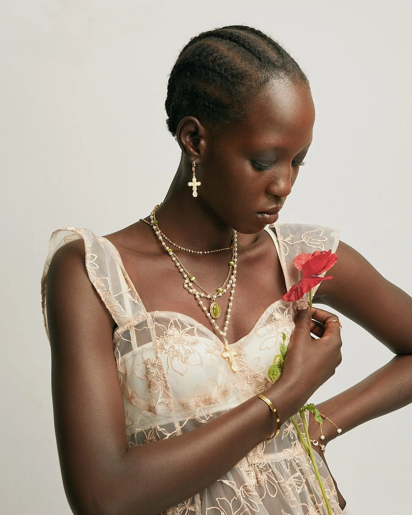 Everette Cross Set in Gold sold by en route product image thumbnail 2