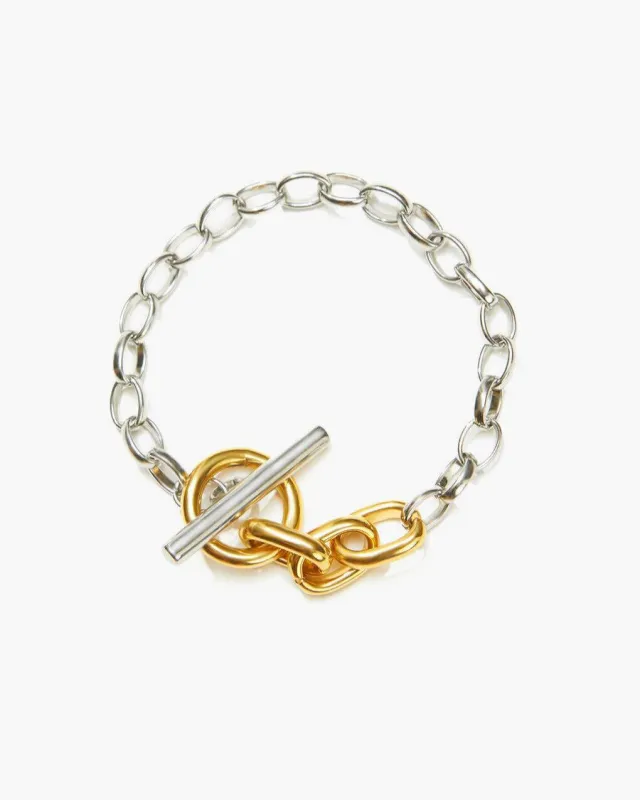 Mixed Metal Chain Bracelet sold by en route