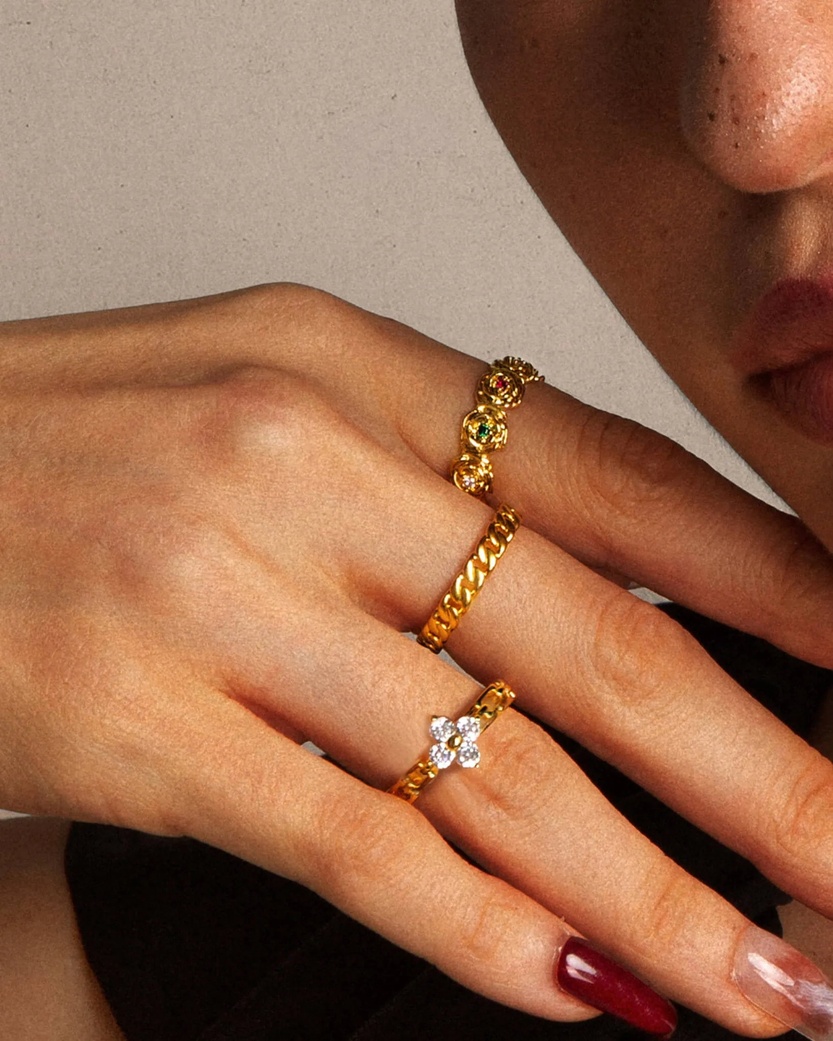 Lucky Clover Ring in Gold sold by en route product image thumbnail 2