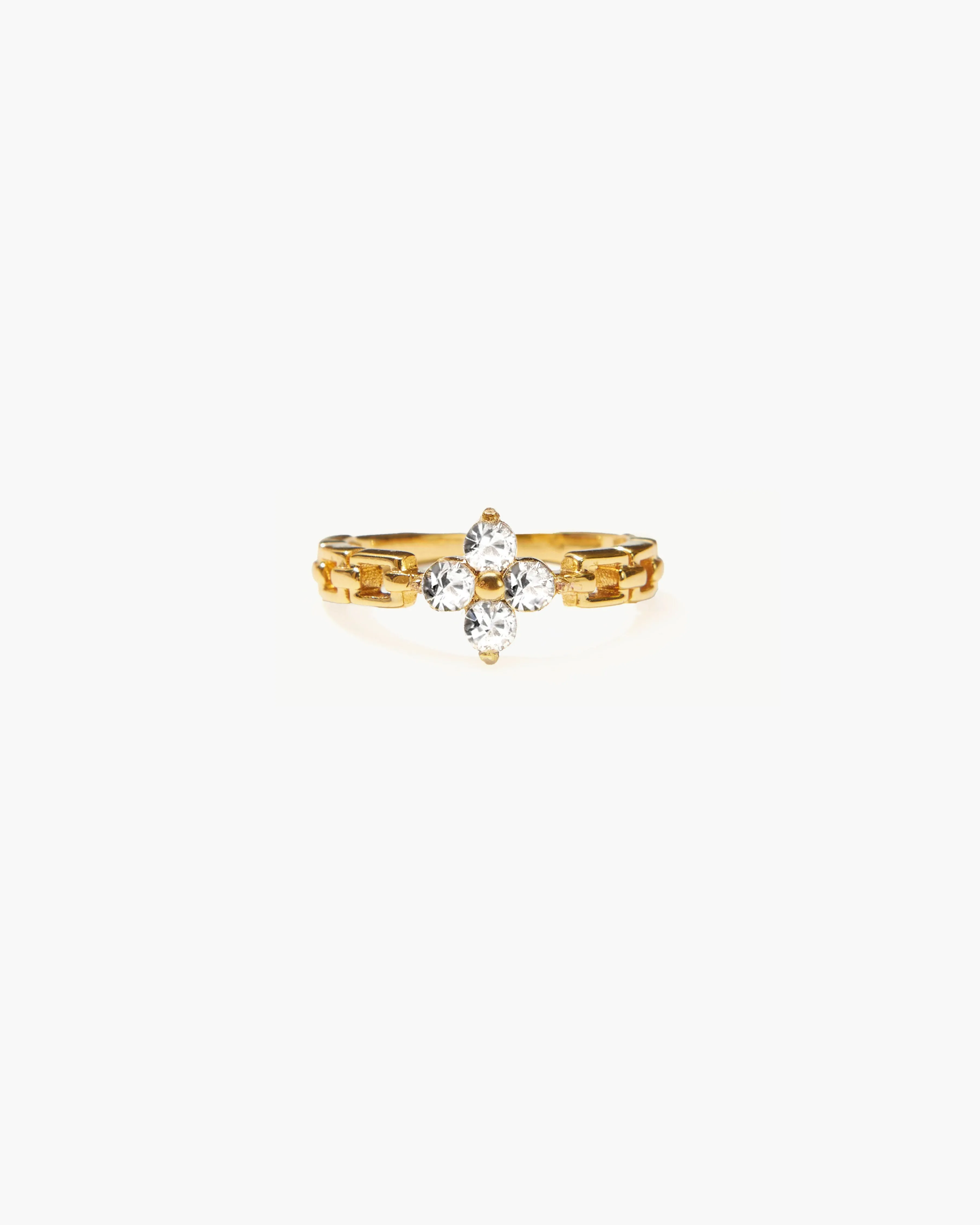 Lucky Clover Ring in Gold sold by en route