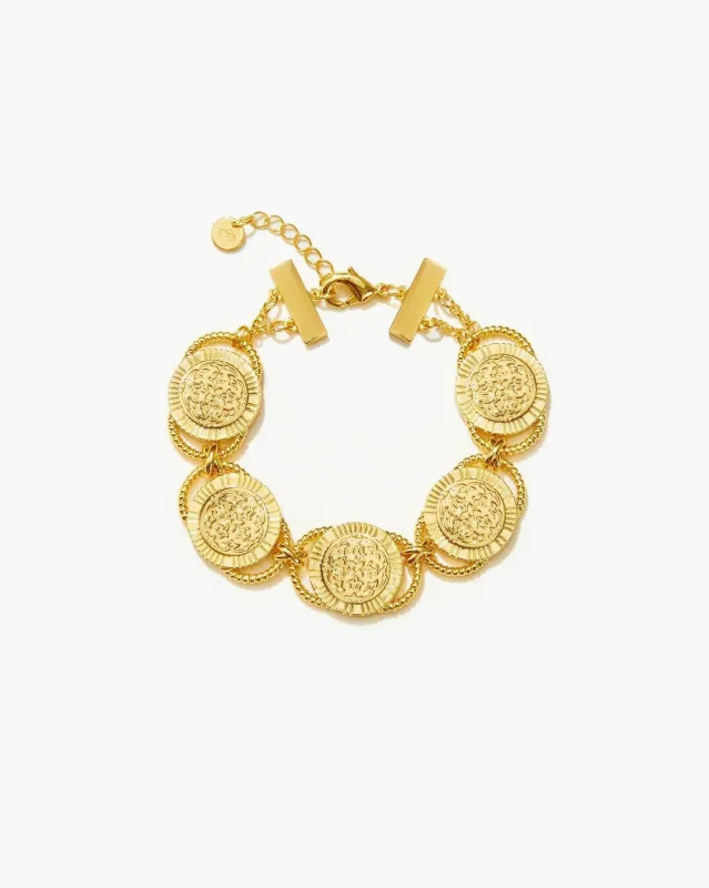 Golden Hojas Bracelet sold by En Route Jewelry