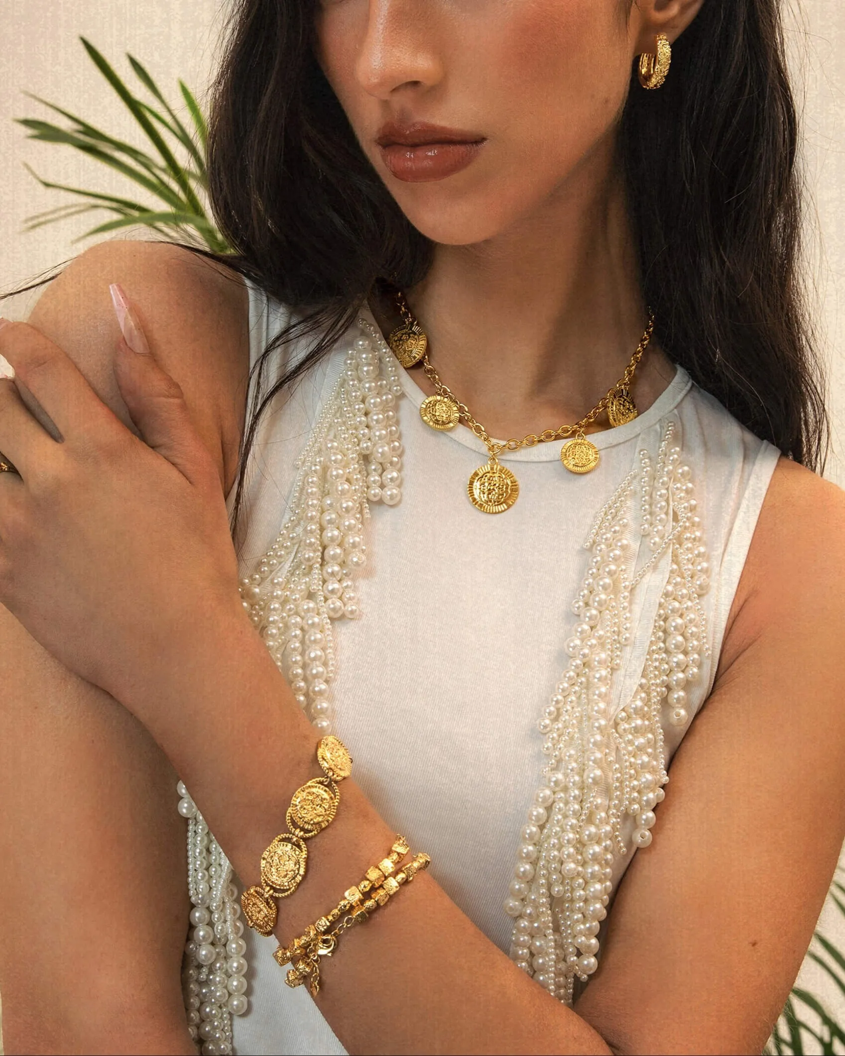 Golden Hojas Bracelet sold by En Route Jewelry product image thumbnail 2