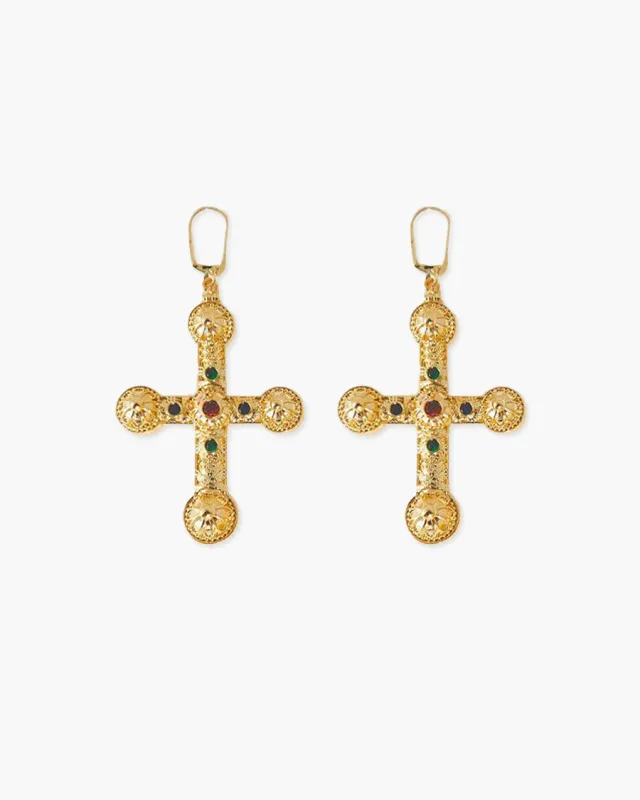 XL Cross Earrings made by En Route Jewelry