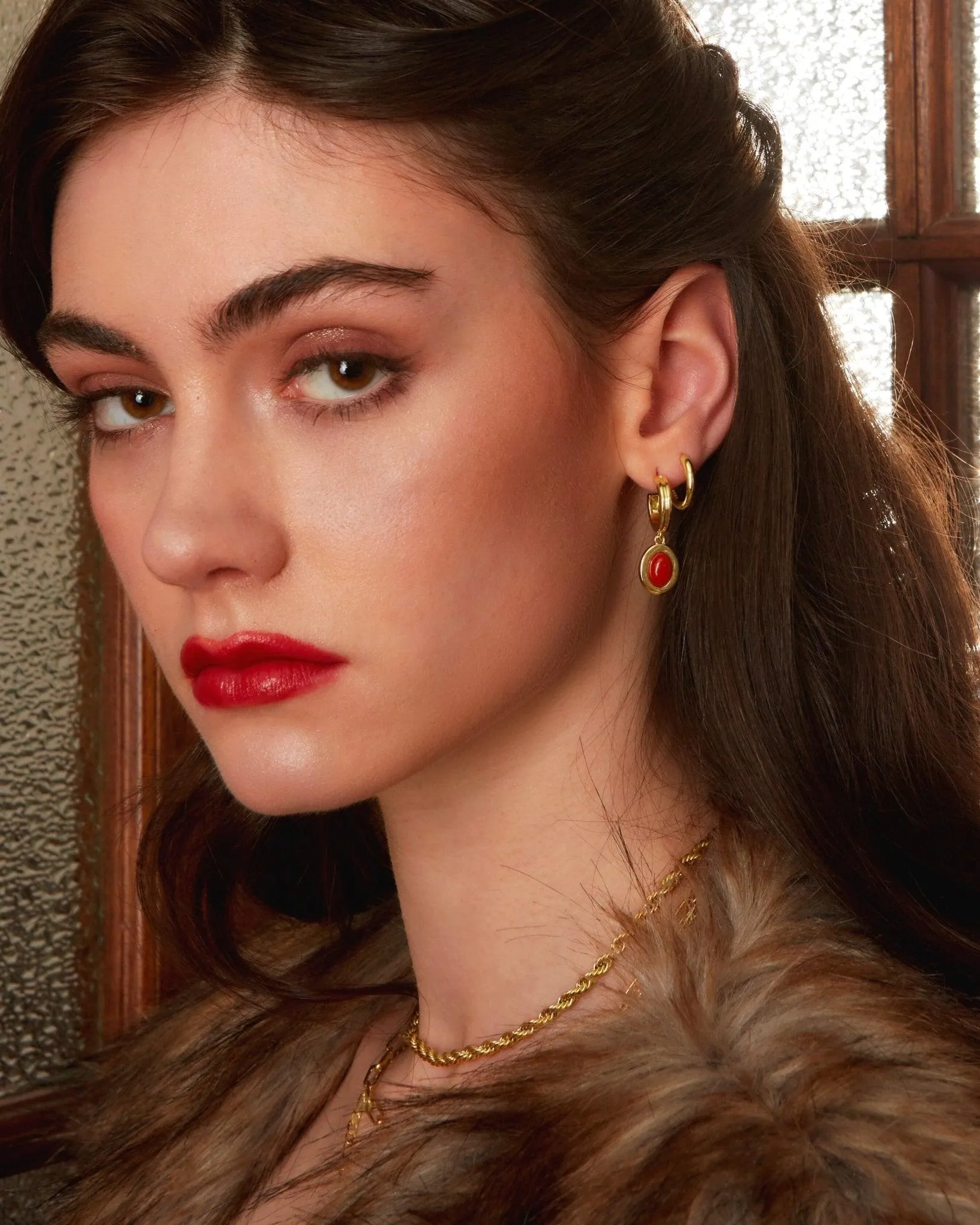 Devon Earrings in Carnelian sold by en route product image thumbnail 2