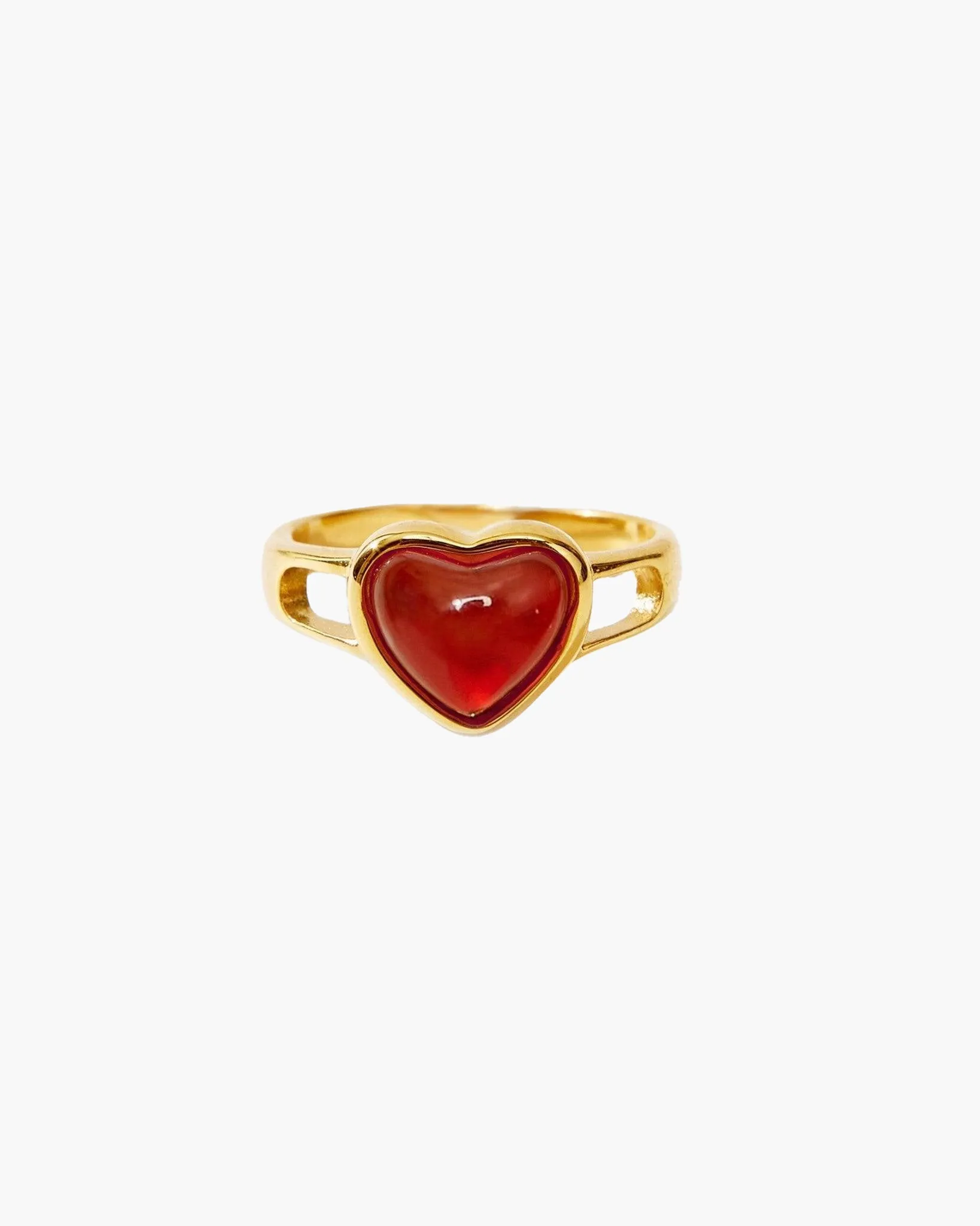 Carnelian Heart Ring sold by En Route Jewelry