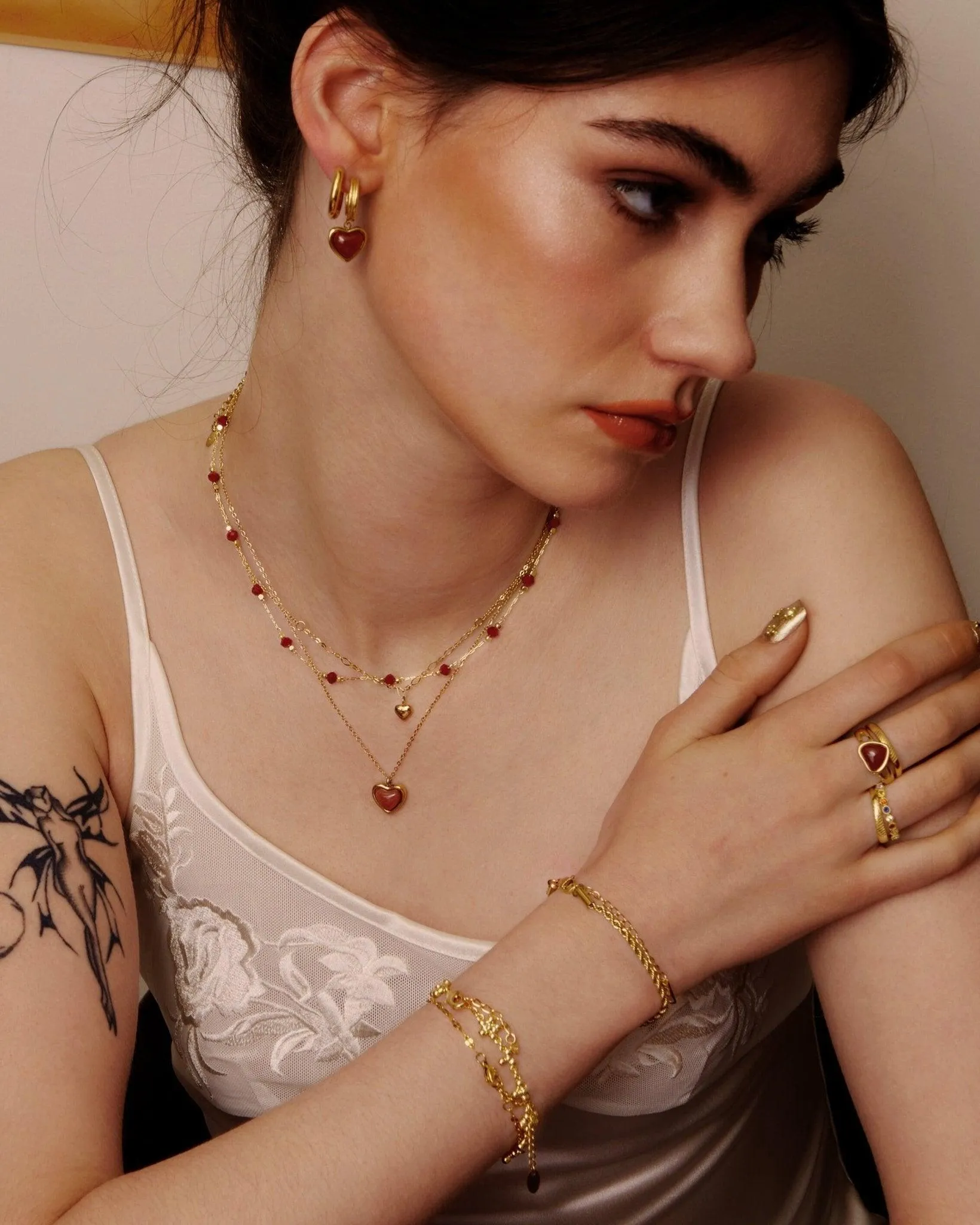 Carnelian Heart Ring sold by En Route Jewelry product image thumbnail 2