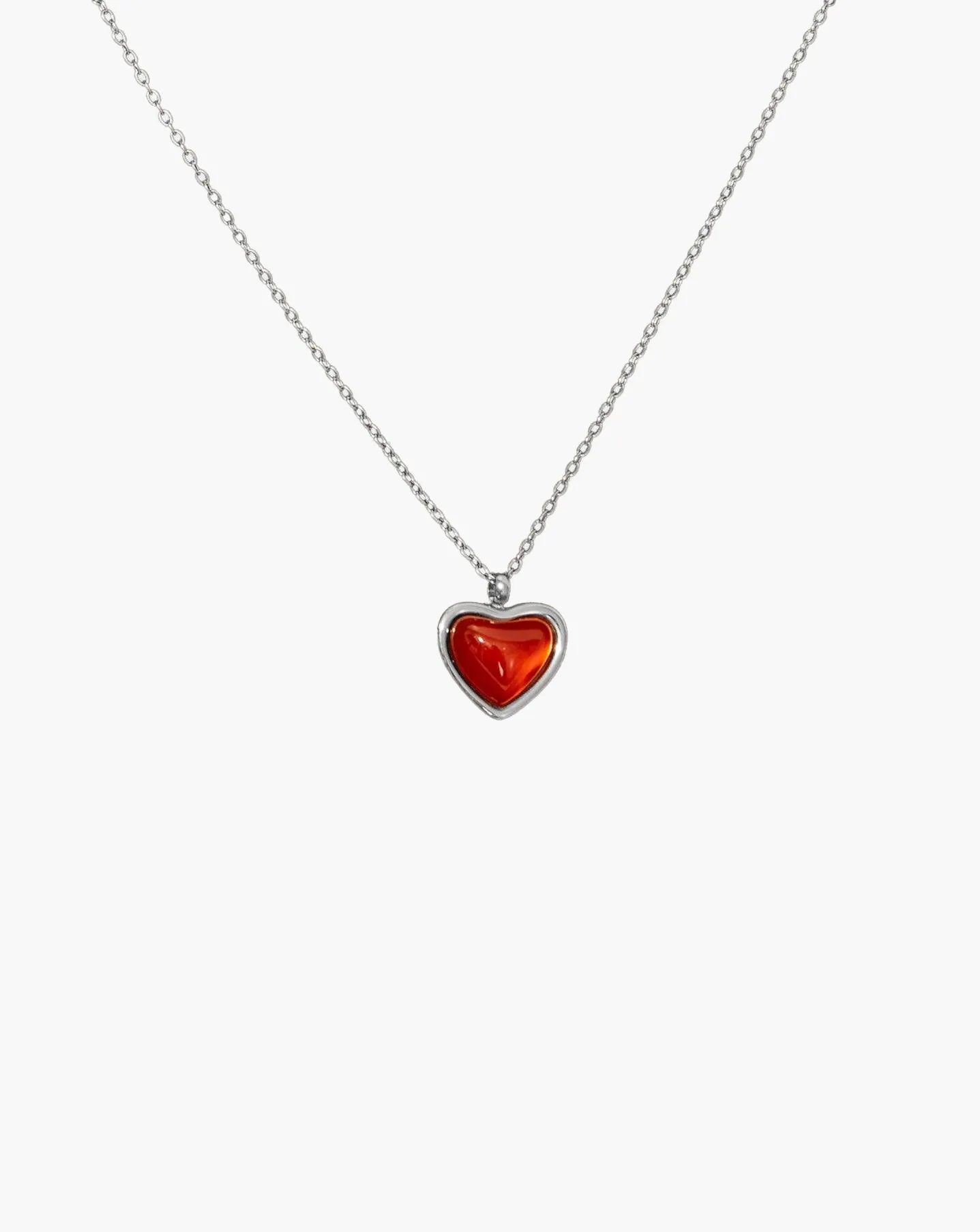 Carnelian Stone Heart Necklace sold by En Route Jewelry product image thumbnail 4